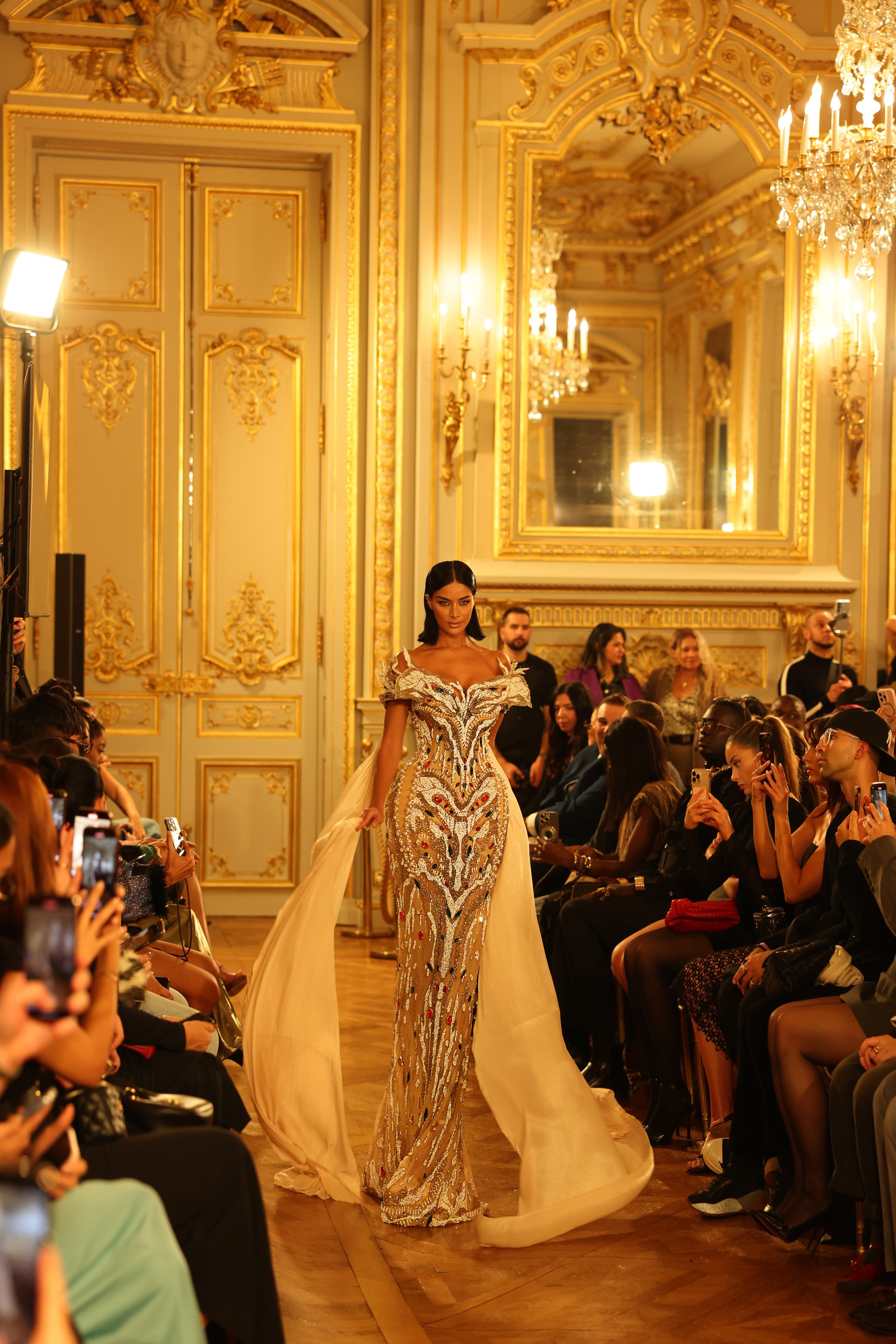 Soleia - Off Shoulder Embellished Dress