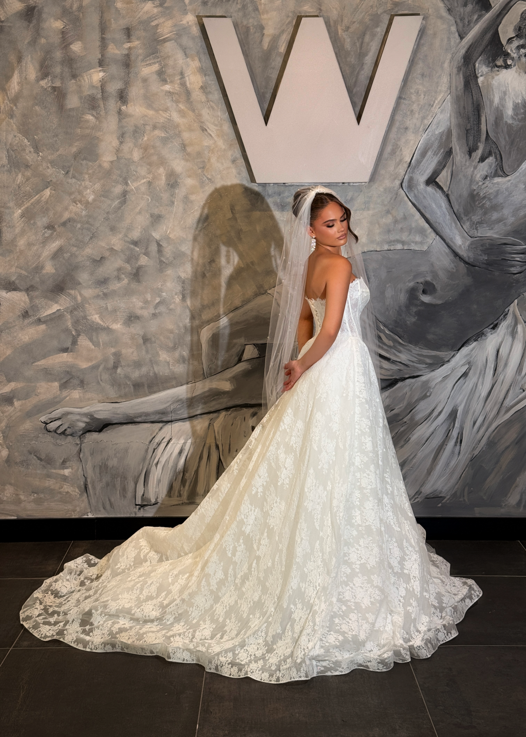Romina - Strapless lace corset bridal gown