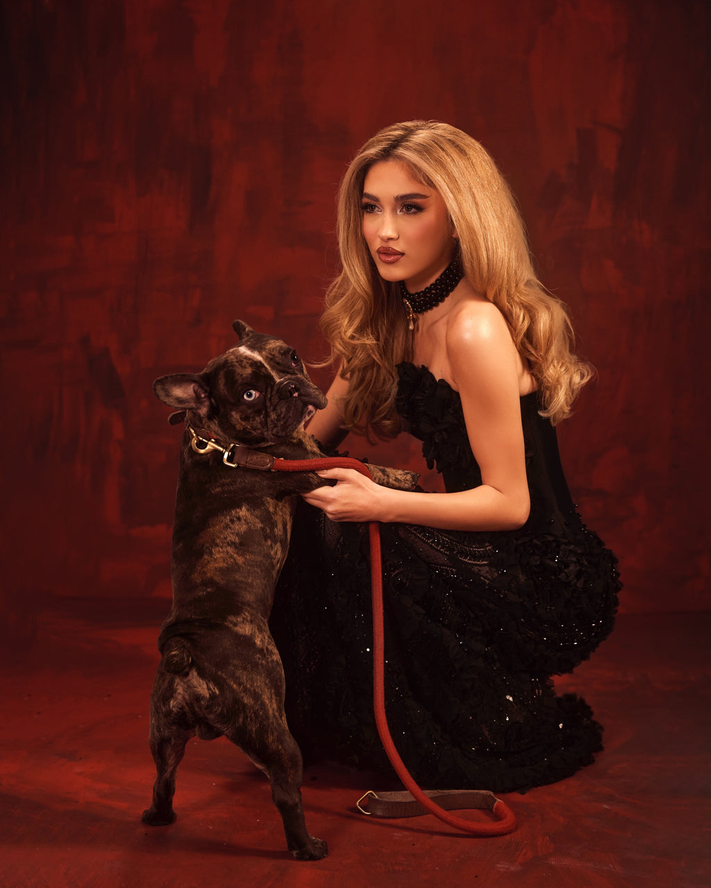 Eliana - Beaded Black Mermaid Dress