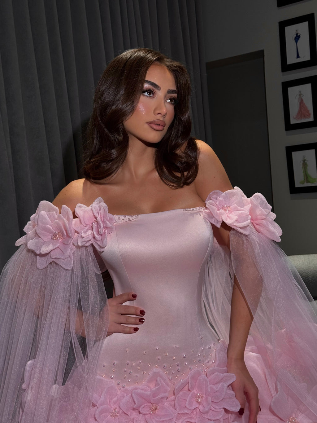 Bloomella - 3D Floral Tulle Ball Gown