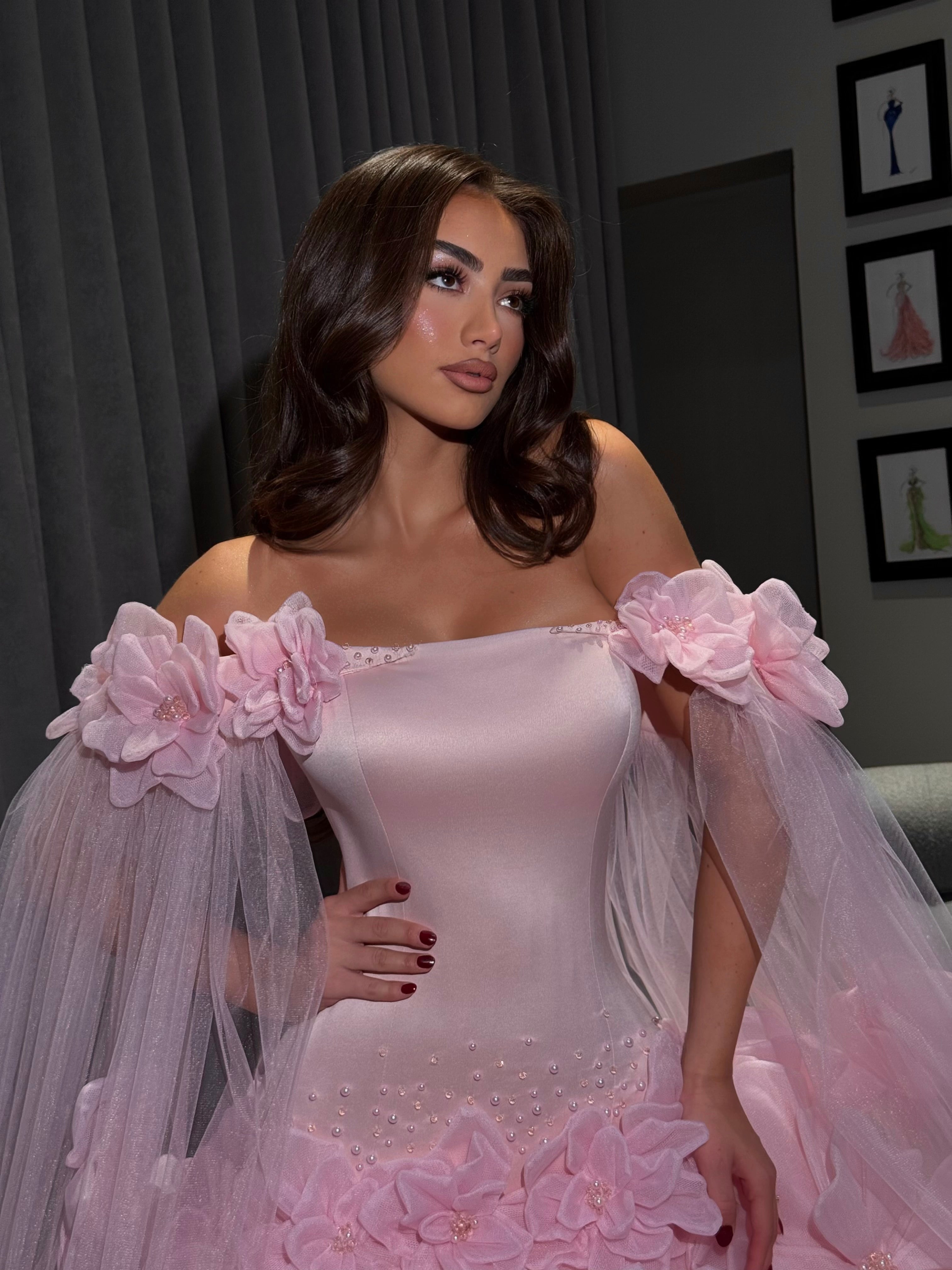 Bloomella - 3D Floral Tulle Ball Gown