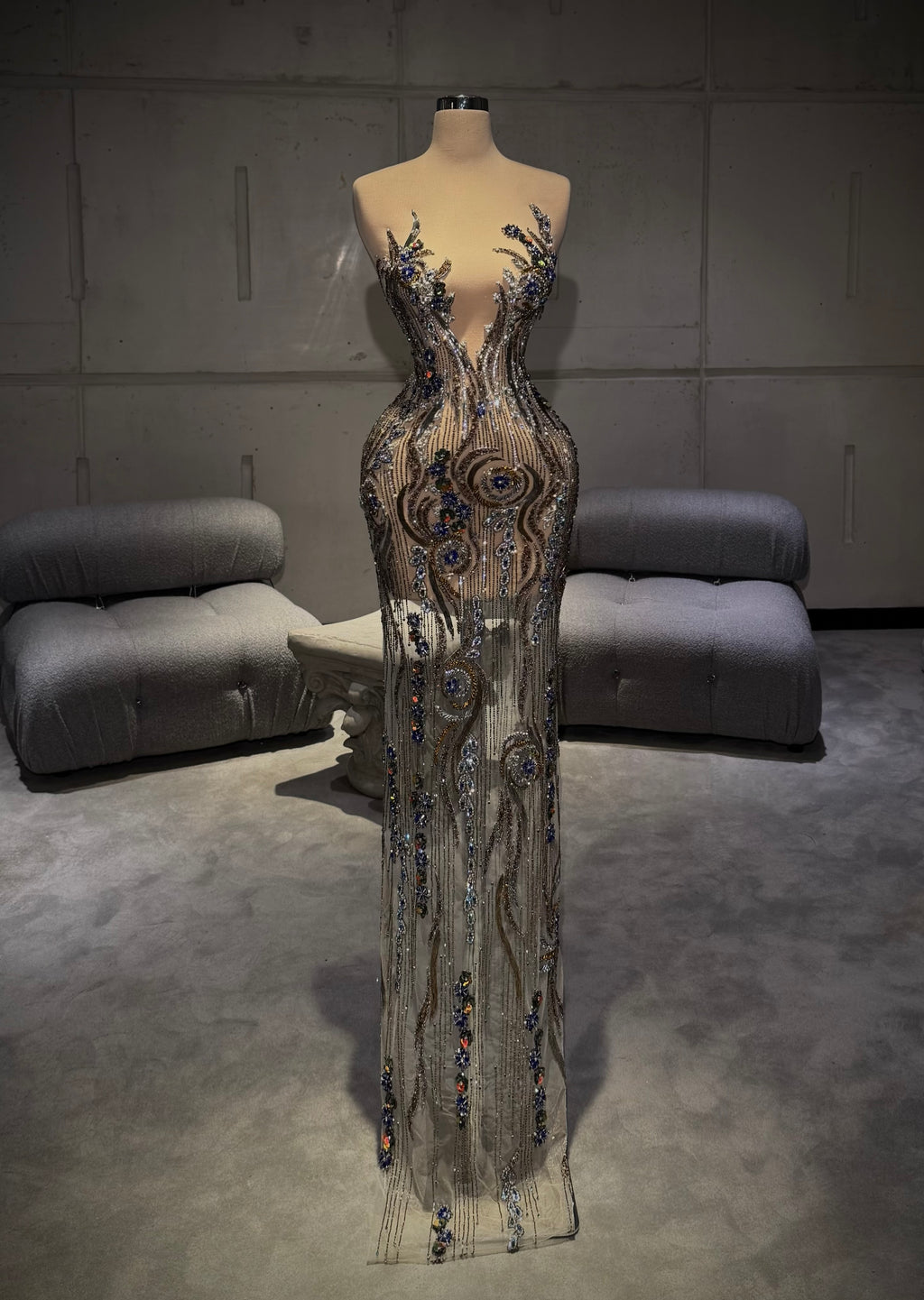 Josèla - Strapless Embellished Gown