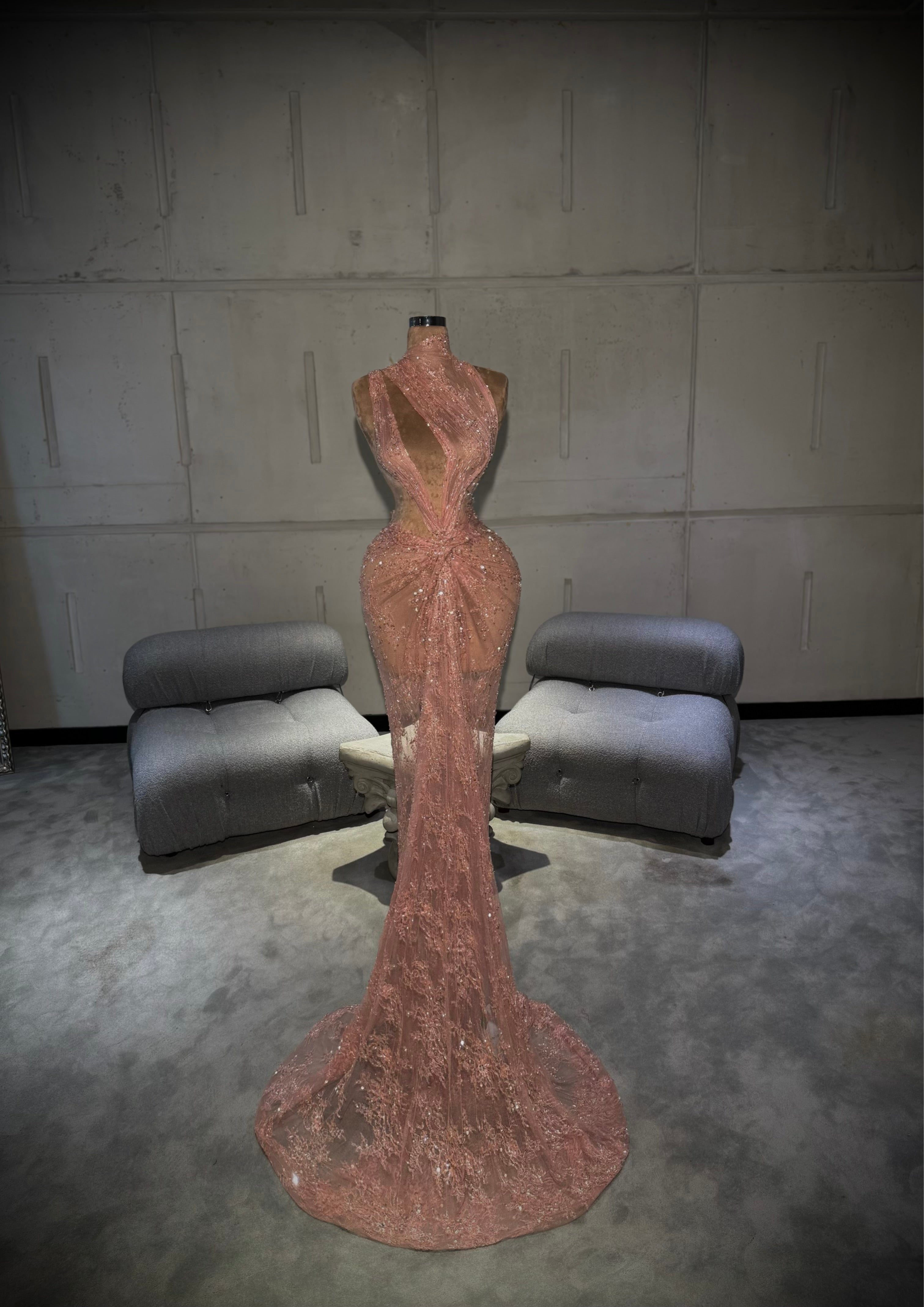 Aveline - Blush Pink Long Dress