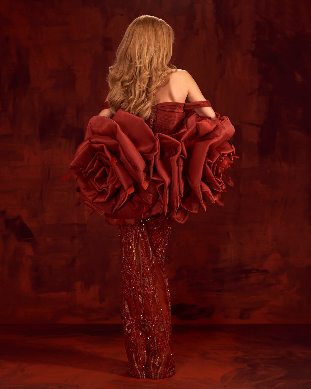 Esmara - Red Beaded Gown