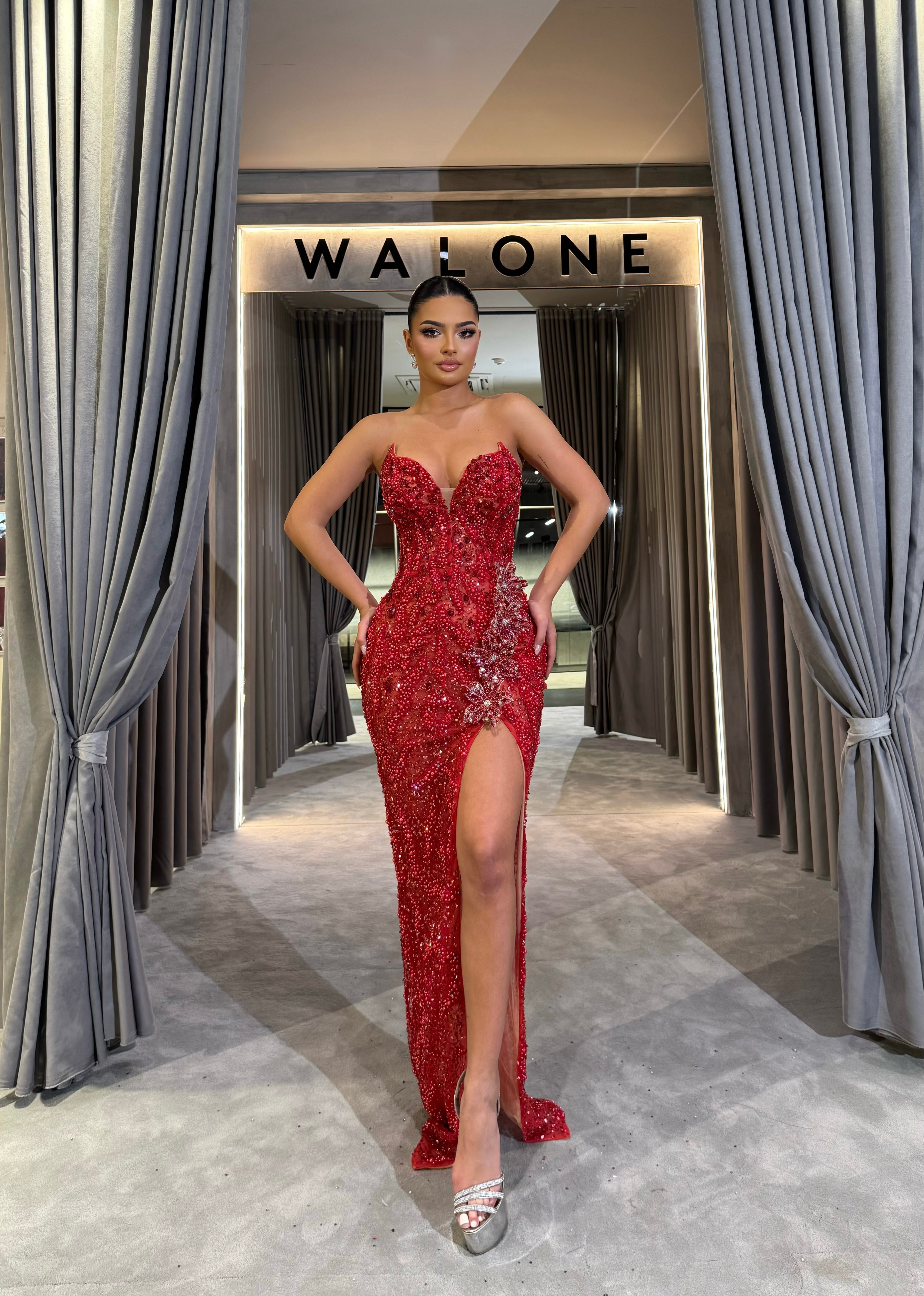 Ruby Rose Beaded Gown