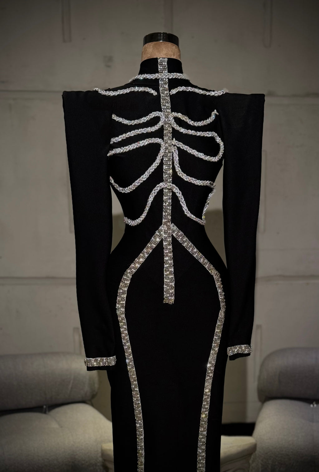 Seleya - Black Crystal Gown