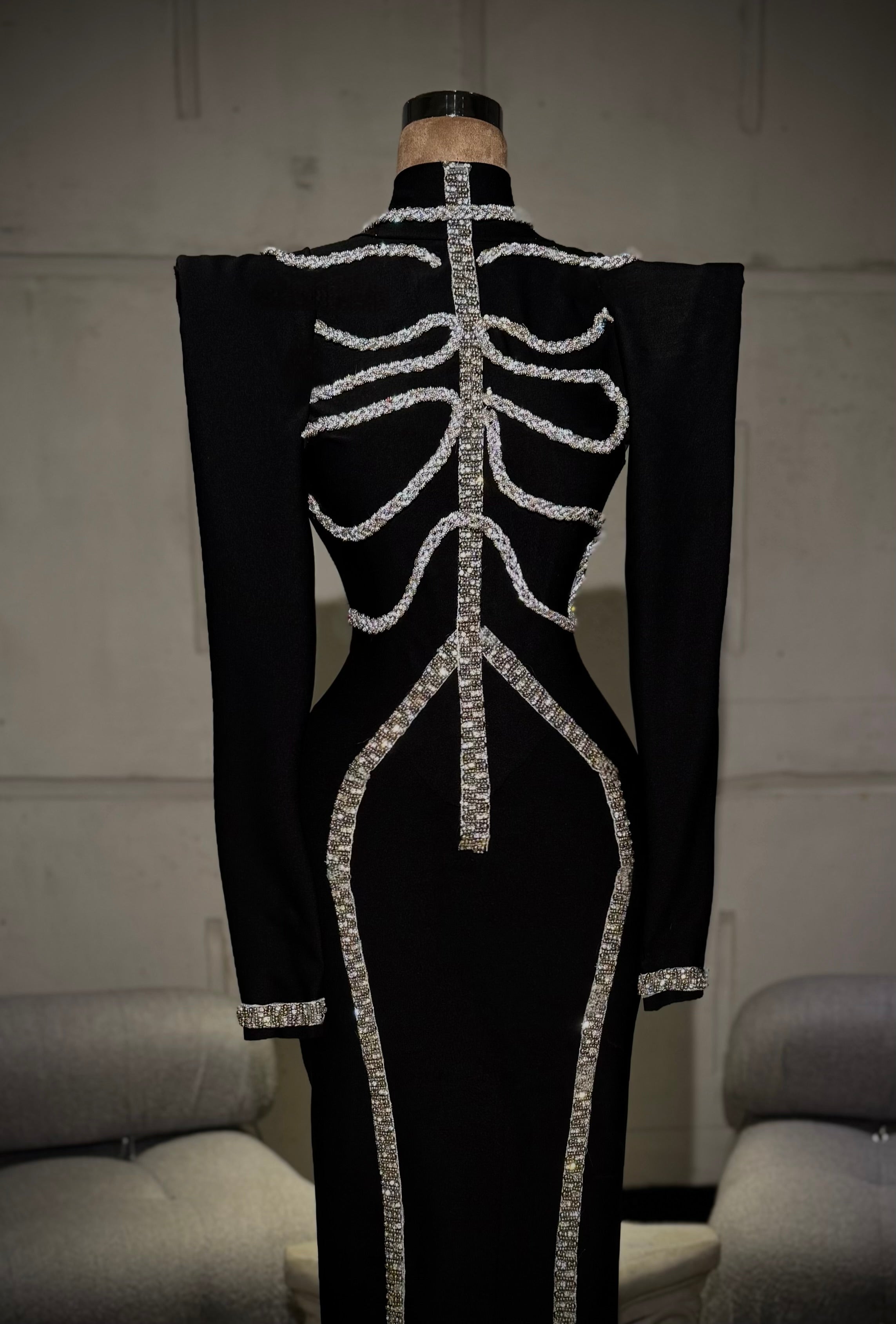 Seleya - Black Crystal Gown