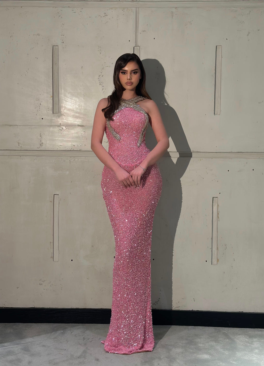 Rènika – Crystal Halter Gown