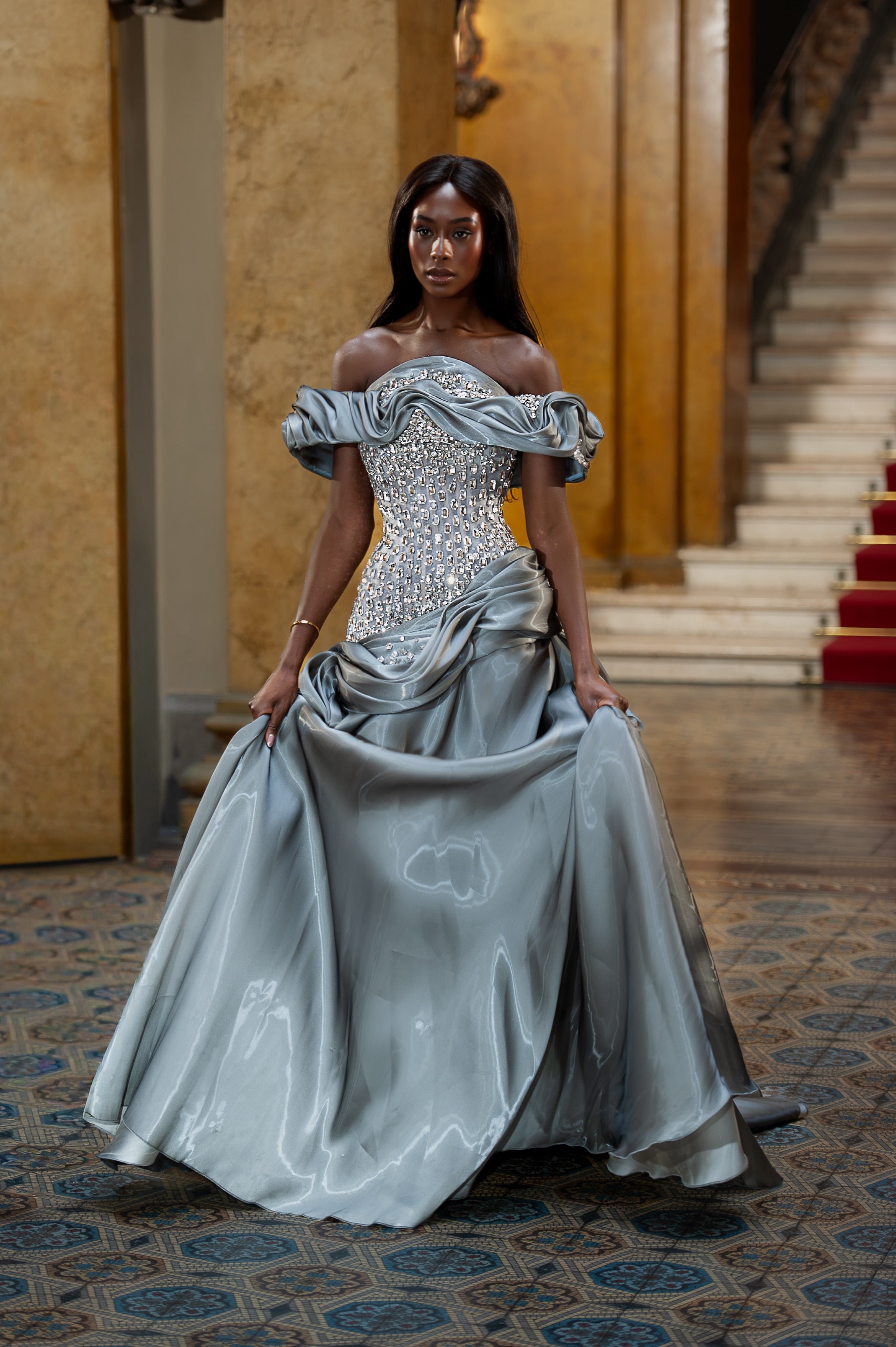 draped dresses Eryanna