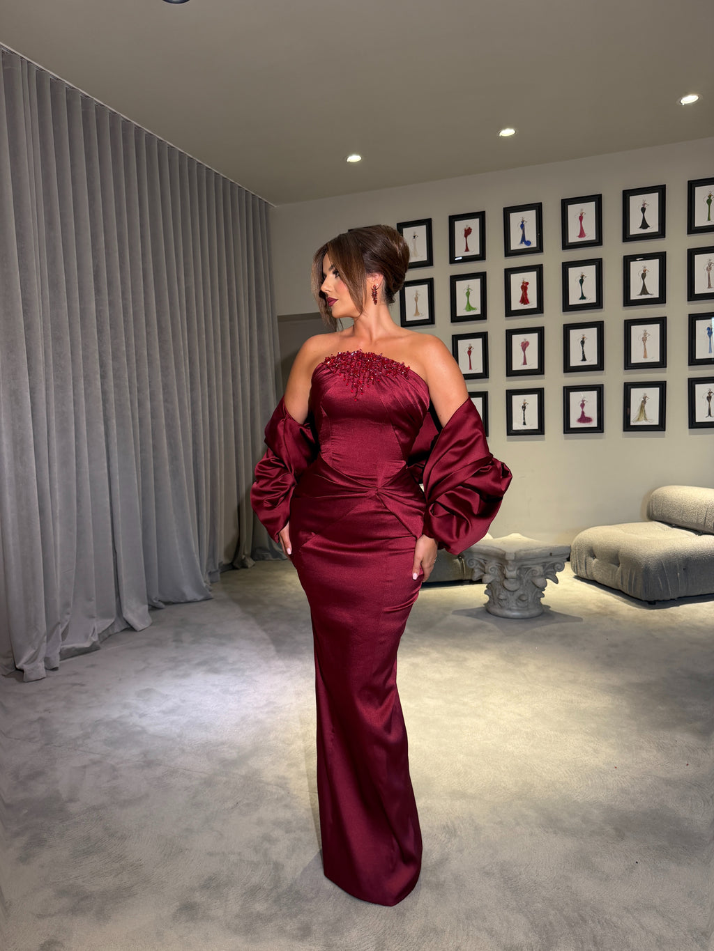 Madèrgona - Crystal Neck Mermaid Gown