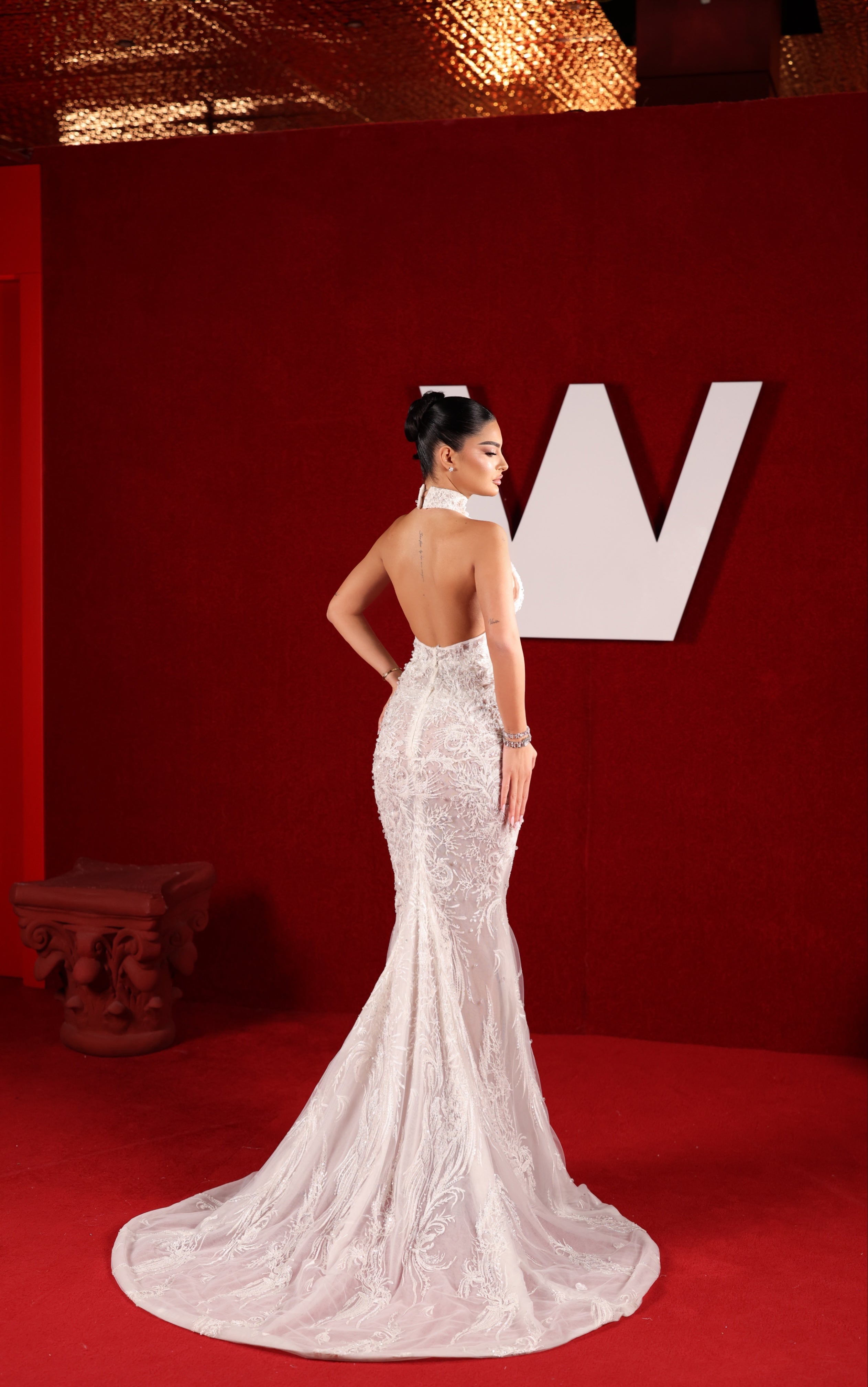 Nara - High Neck Lace Mermaid Gown
