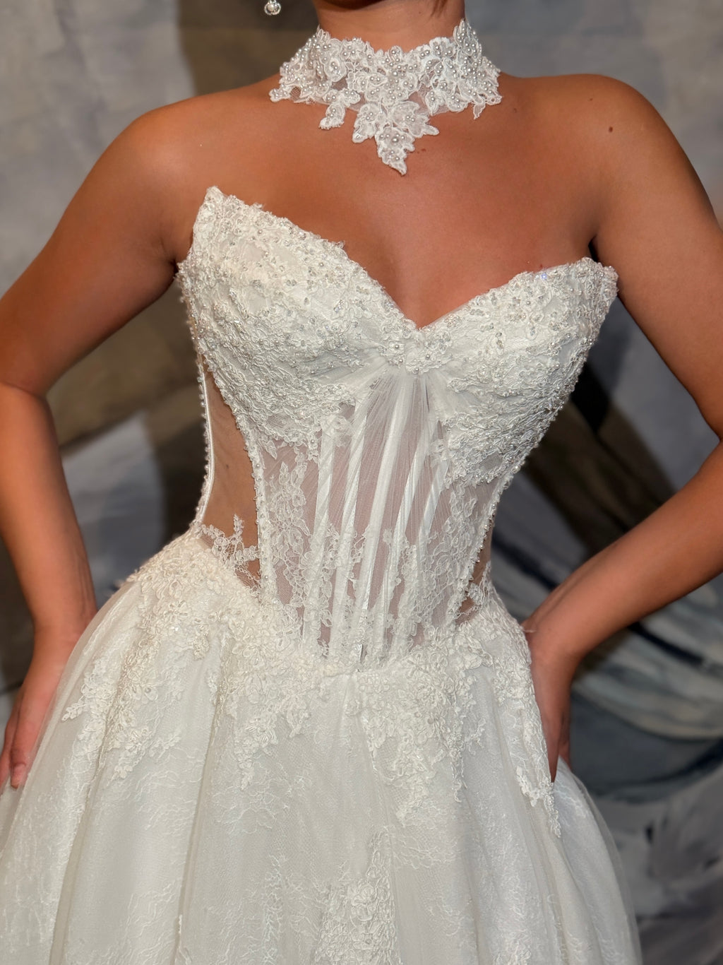 Sabina - Lace boned bridal gown