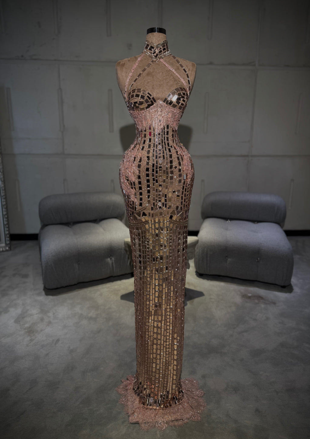 Saera - Mirror Mosaic Corset Gown