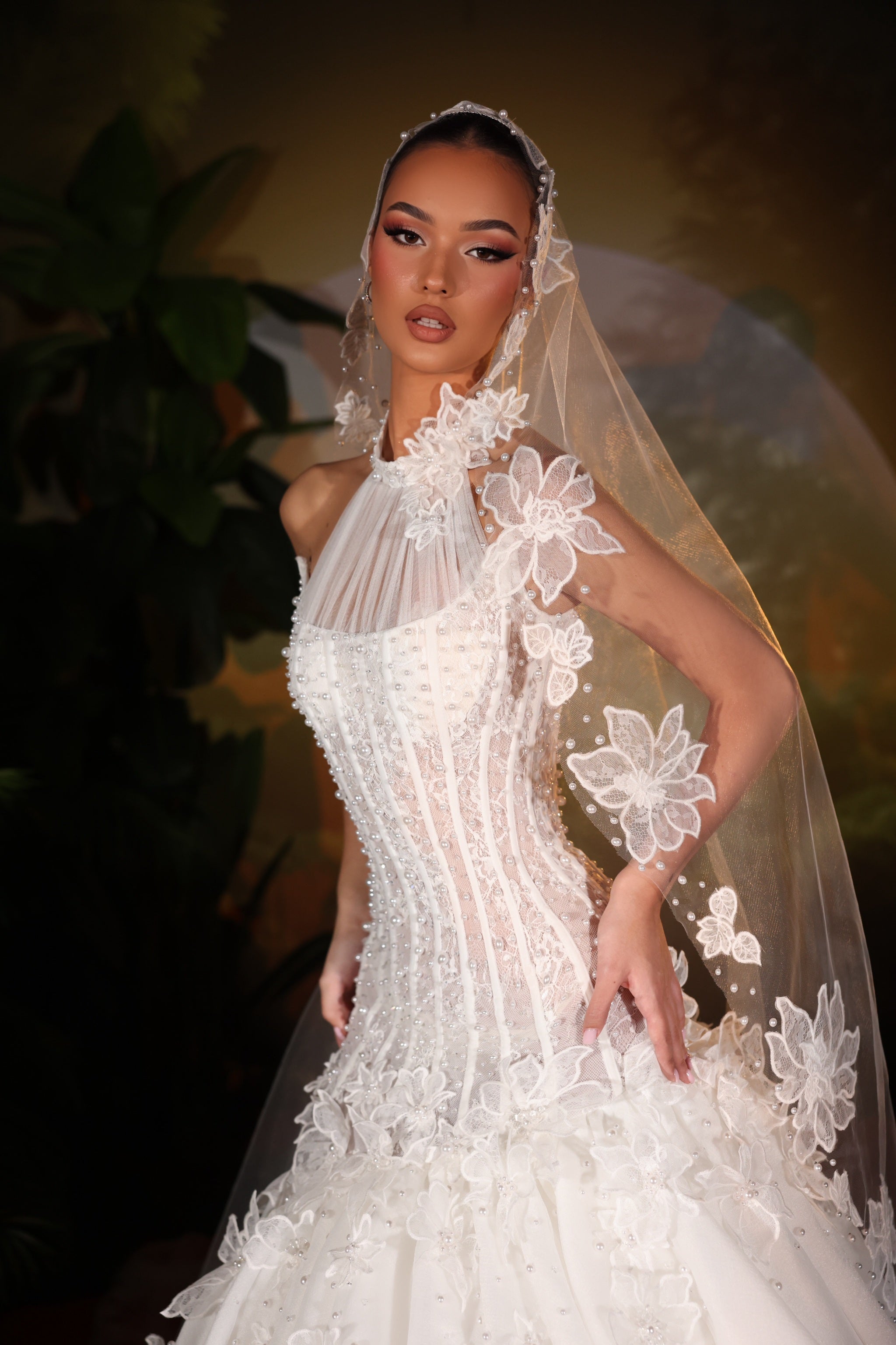 Averline - Halter Neck with Structured Corset Bodice