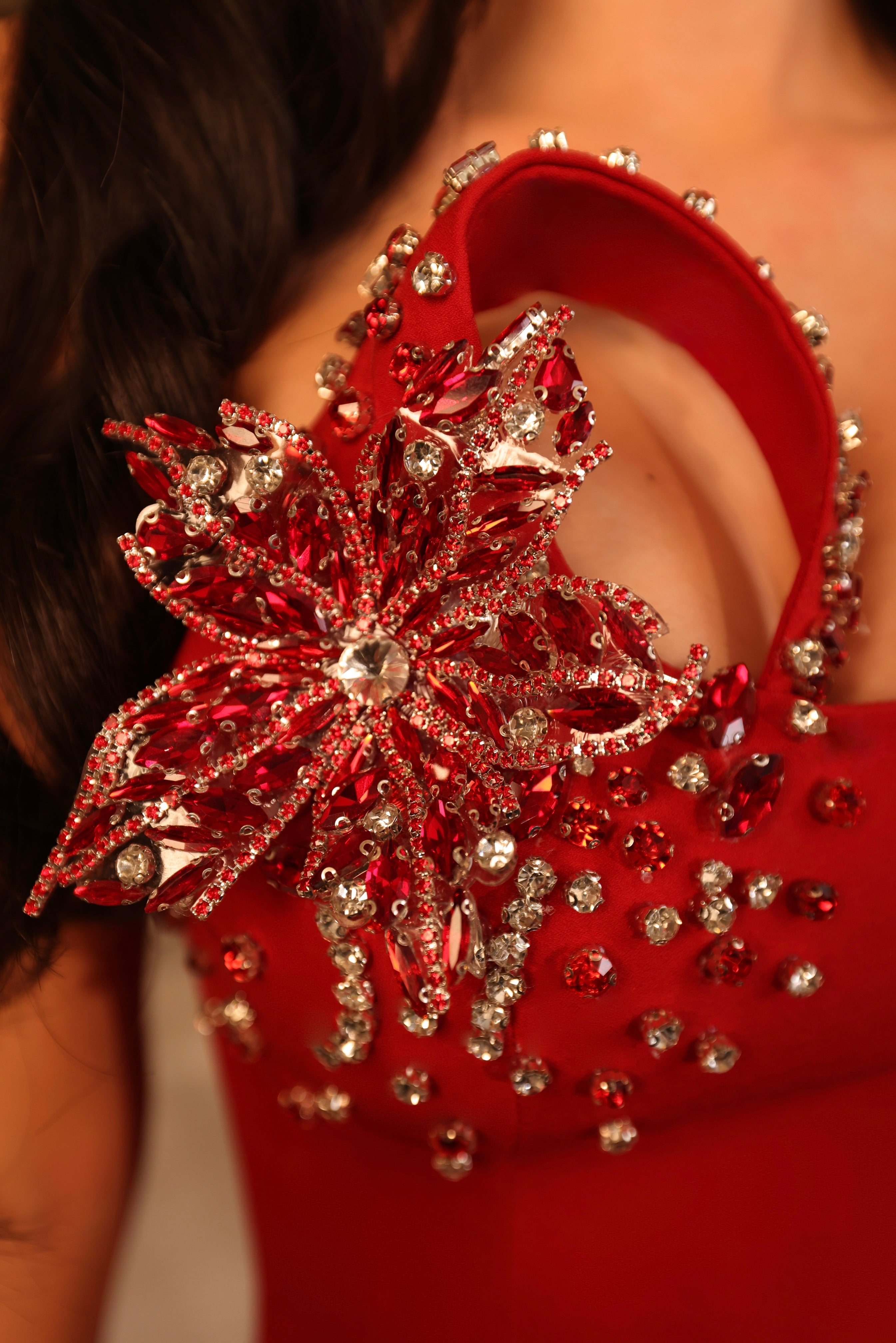 Anissa - Crystal Strapless Gown