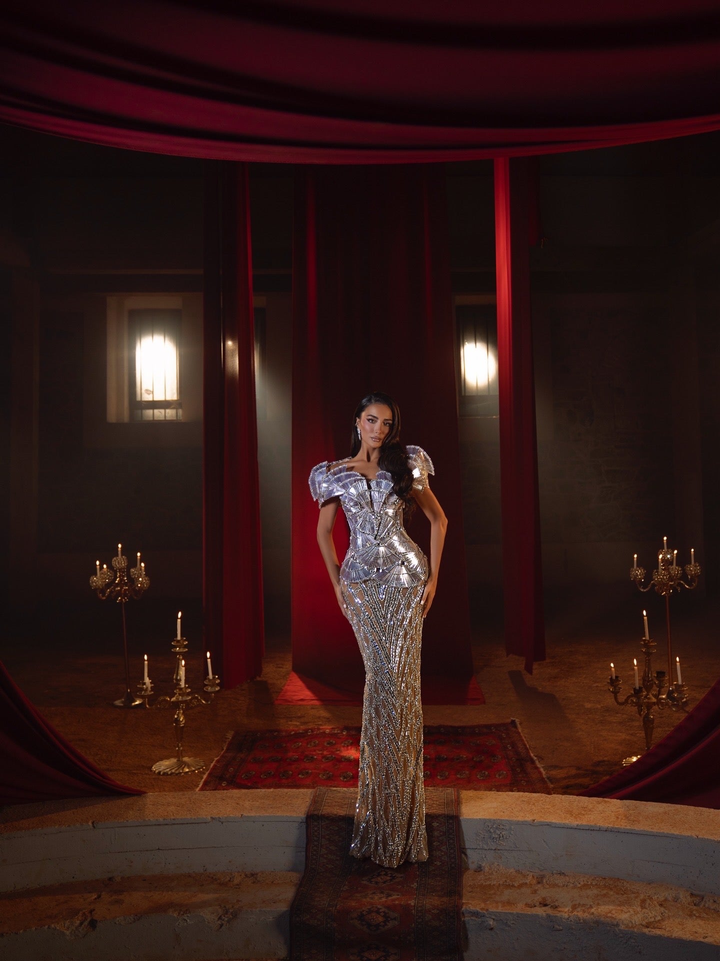 Etta - Metallic Embellished Dress