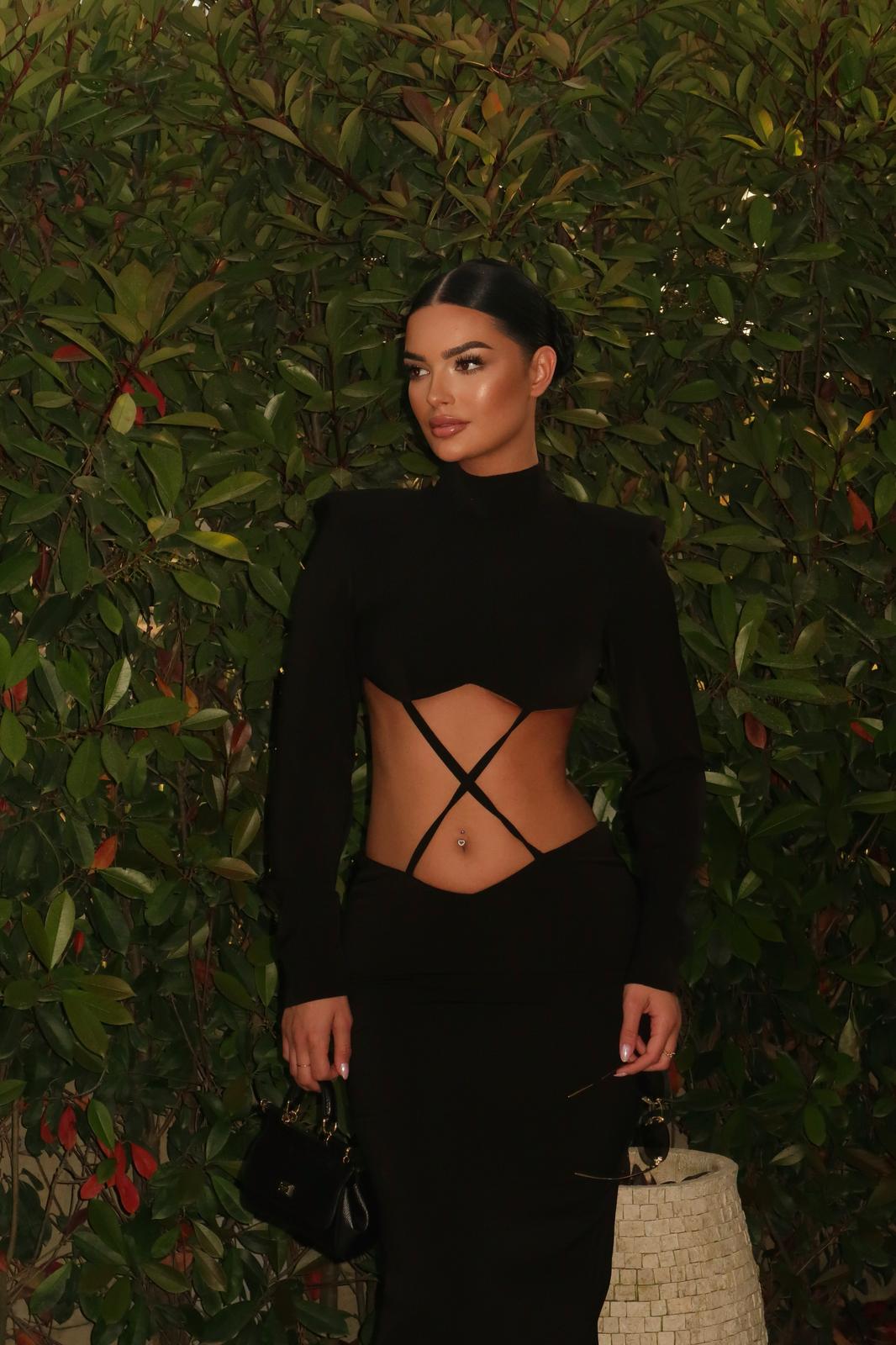 Black Cutout X Dress