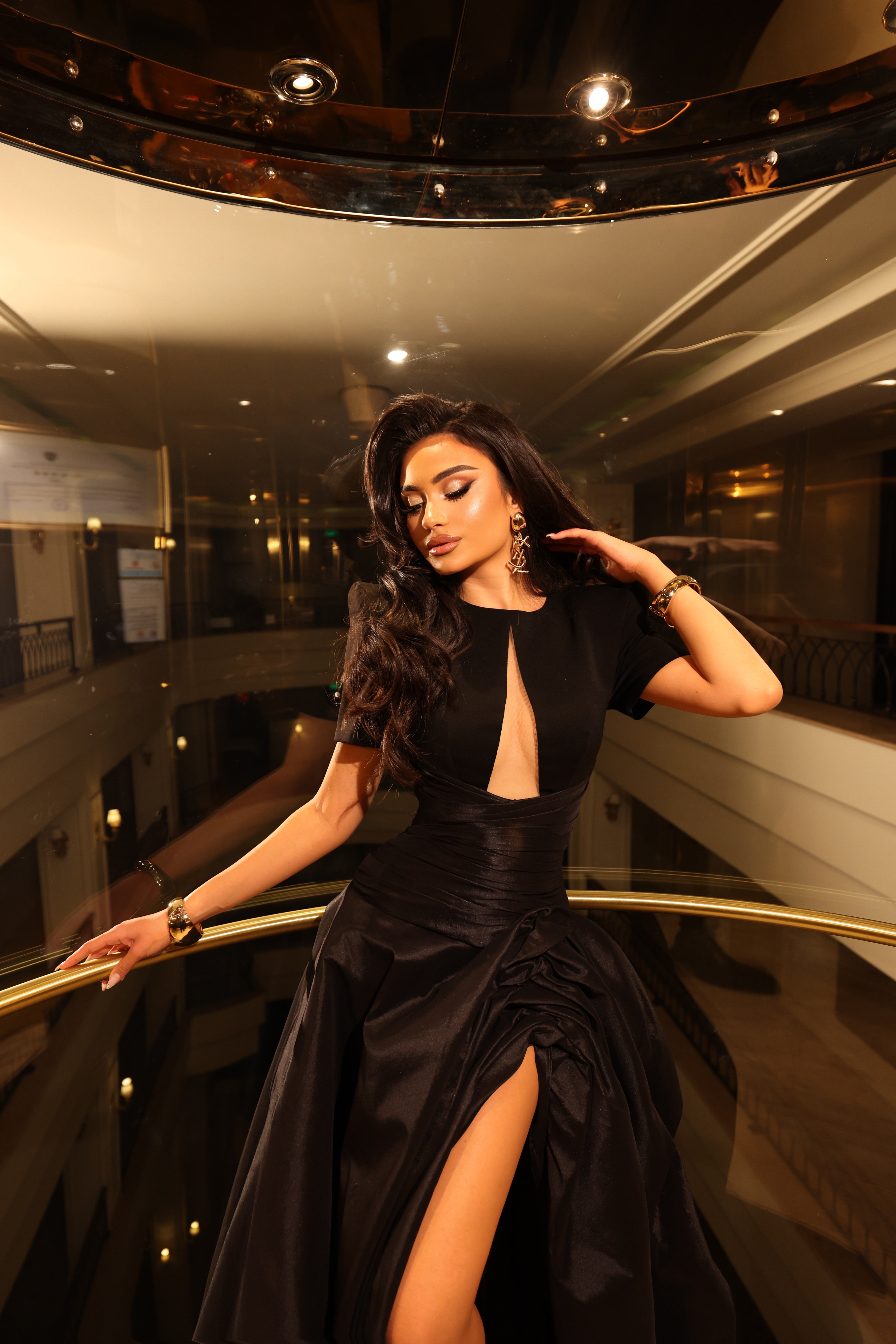 Miriona - Keyhole Draped Gown