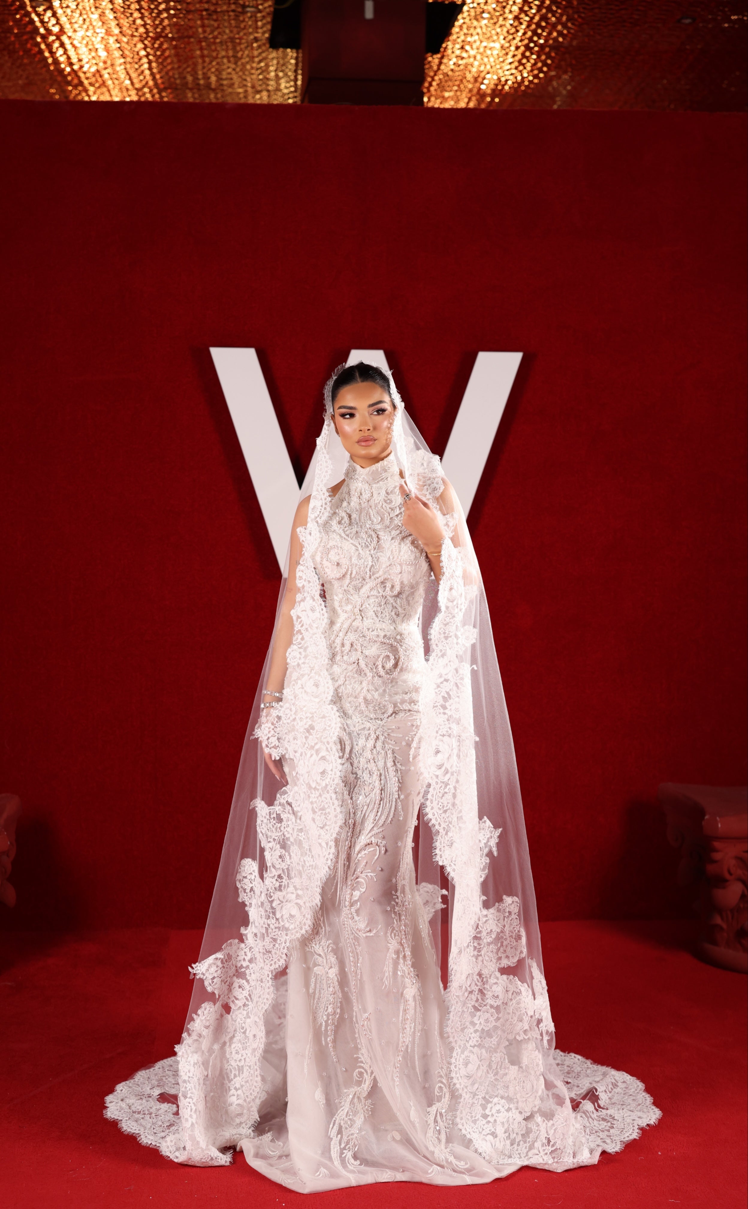 Nara - High Neck Lace Mermaid Gown