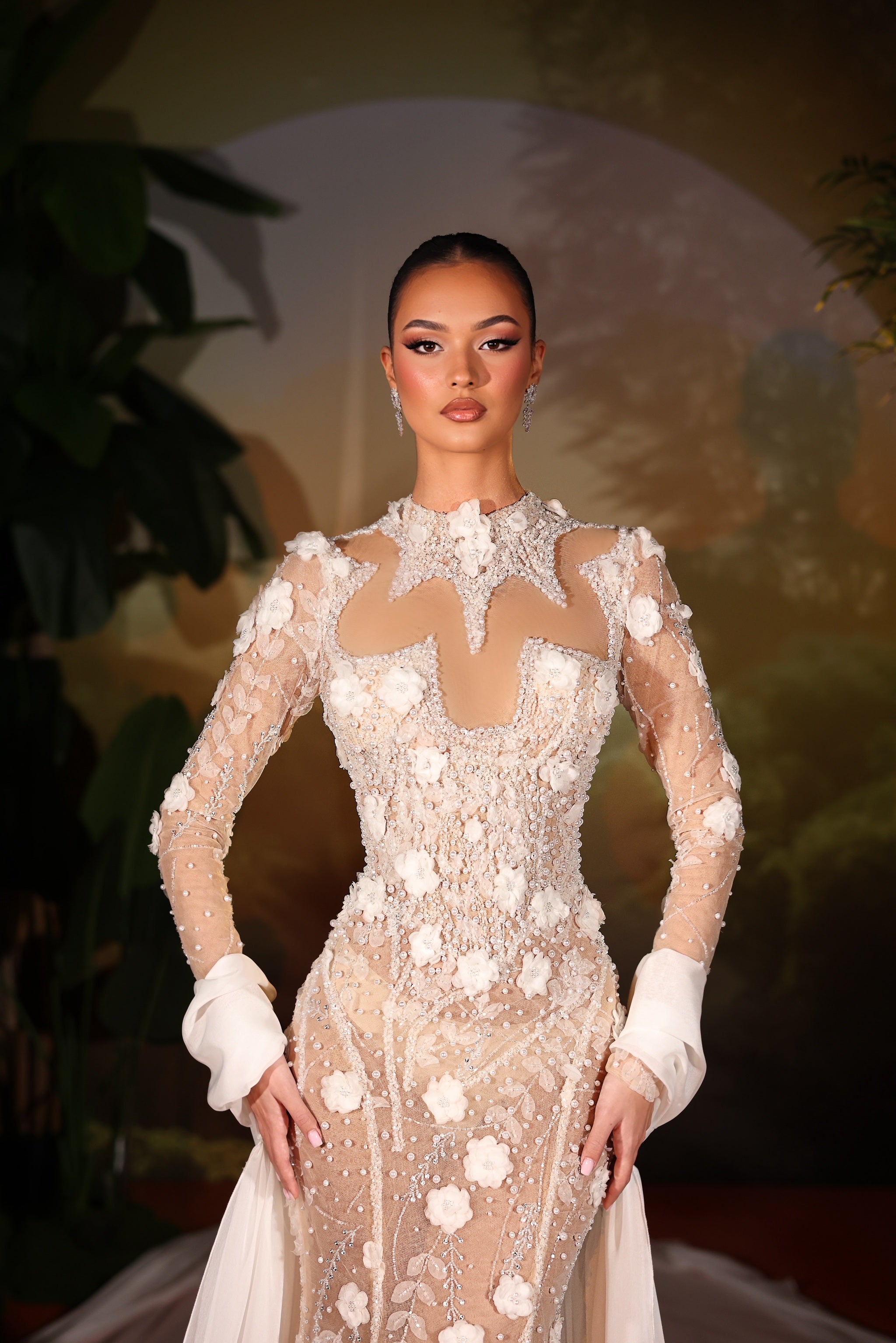 Arbelá - Floral Beaded Gown