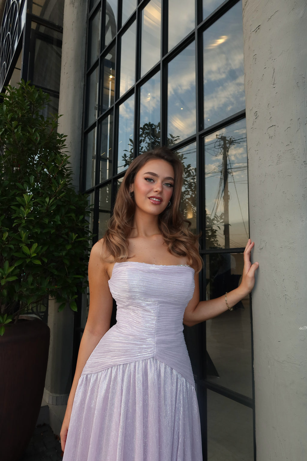 Amaia - Strapless Draped Gown