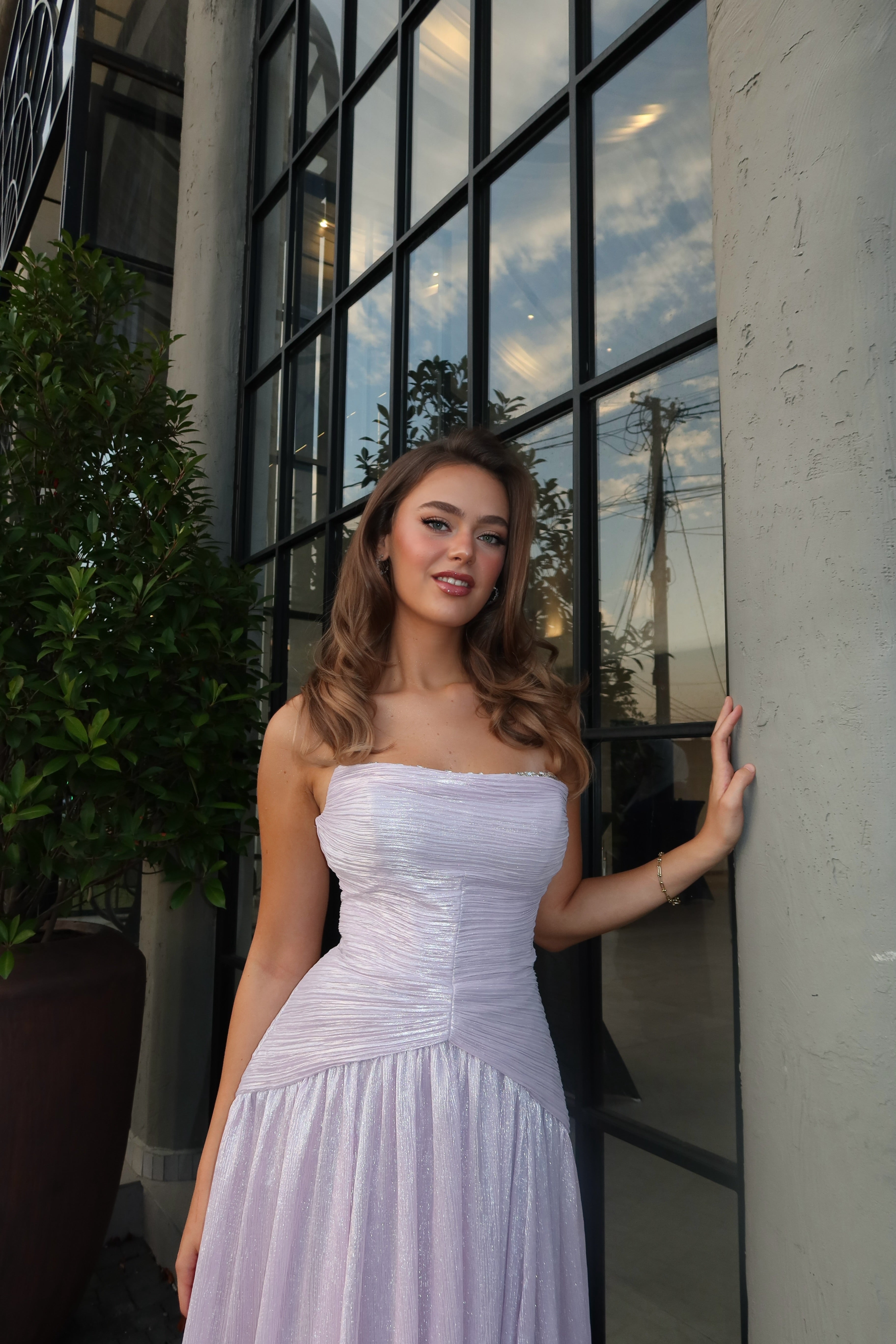 Amaia - Strapless Draped Gown