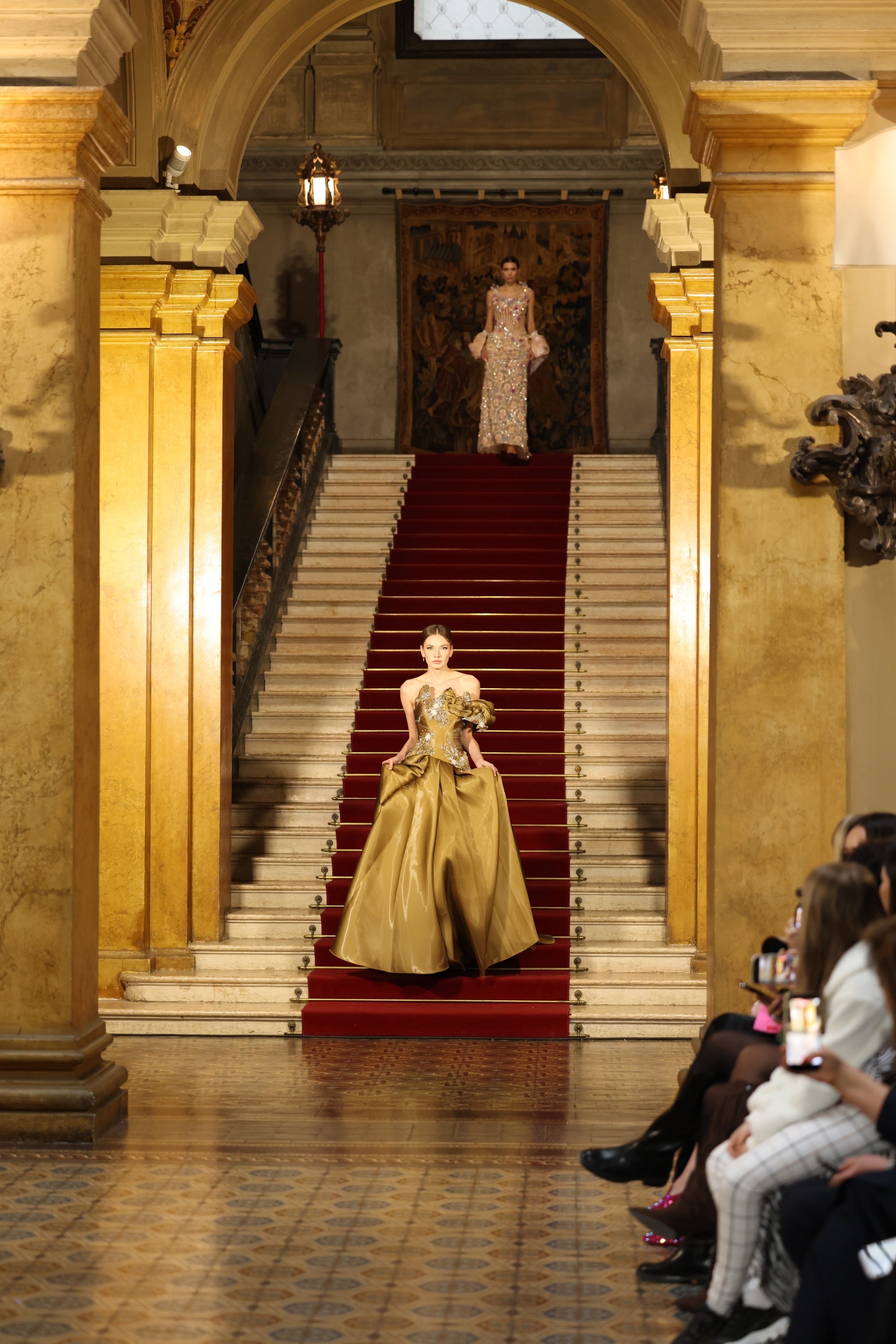 Tiná - Embellished One Shoulder Ball Gown