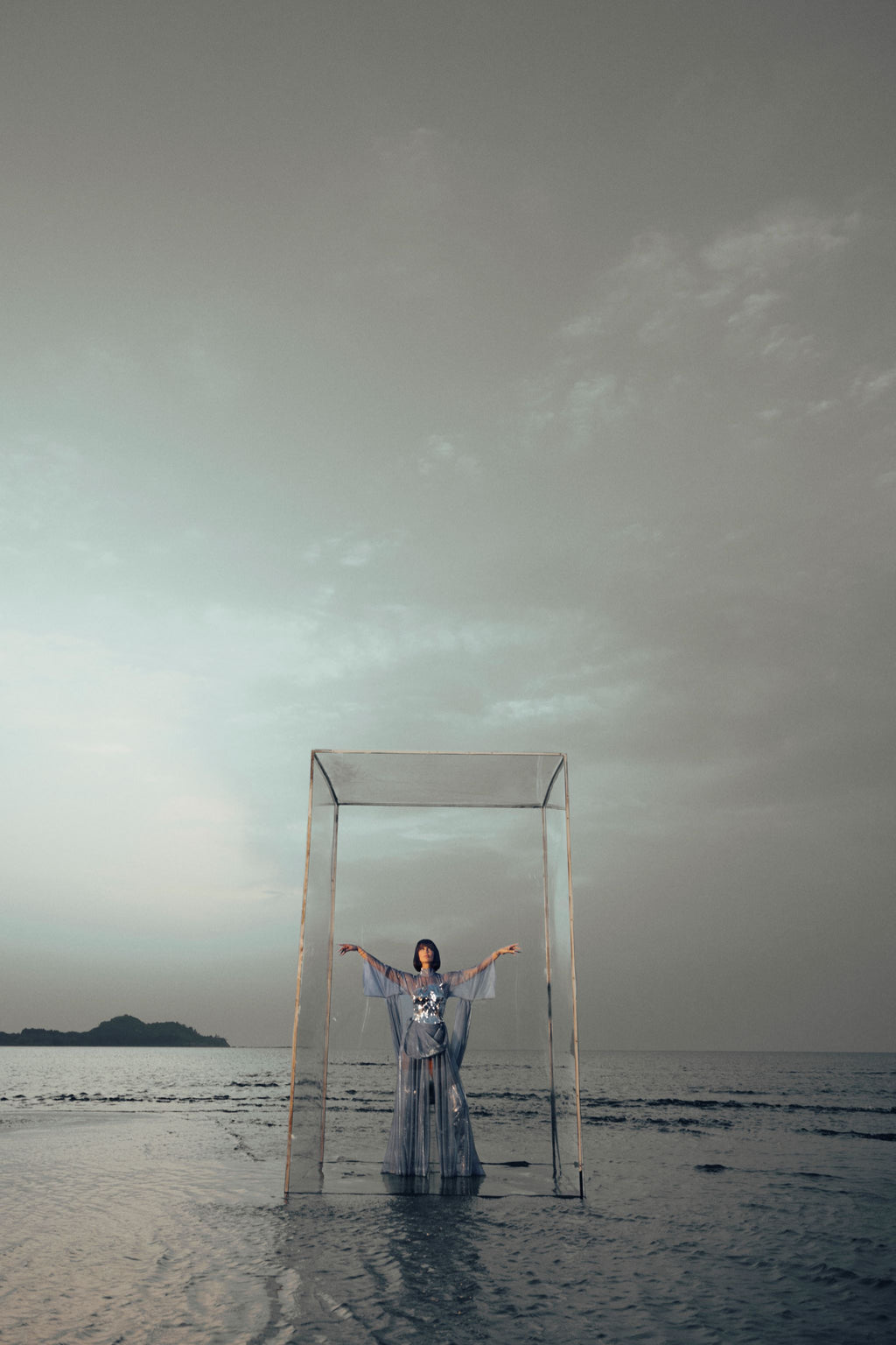 DAFINA ZEQIRI - LONG BABY BLUE DRESS