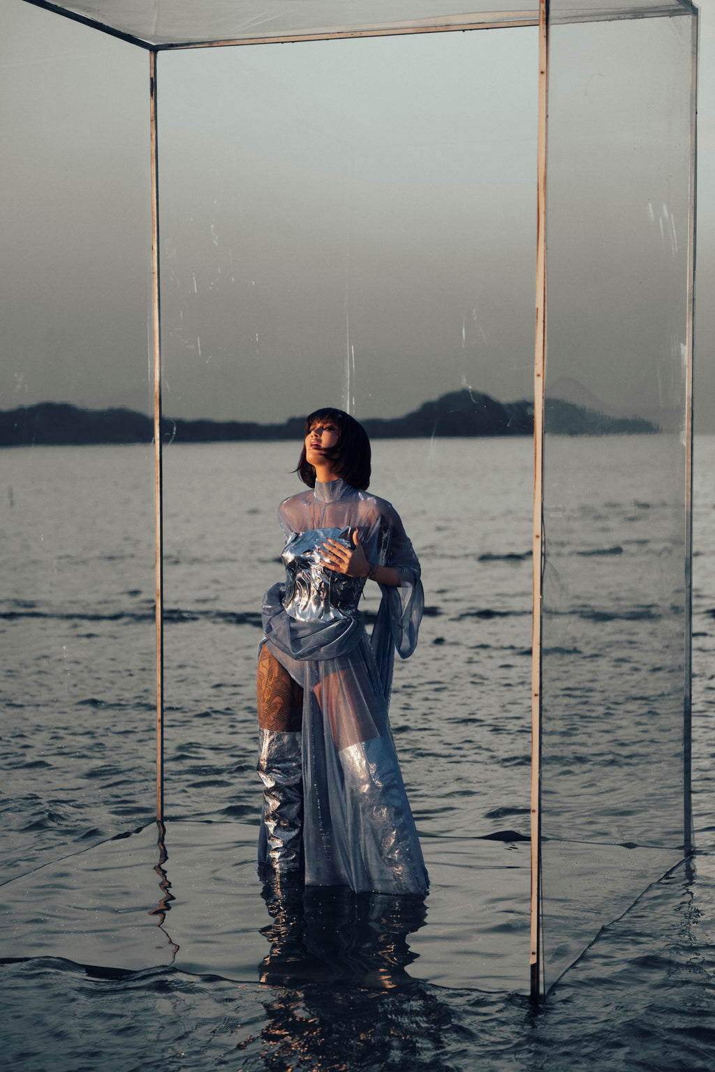 DAFINA ZEQIRI - LONG BABY BLUE DRESS