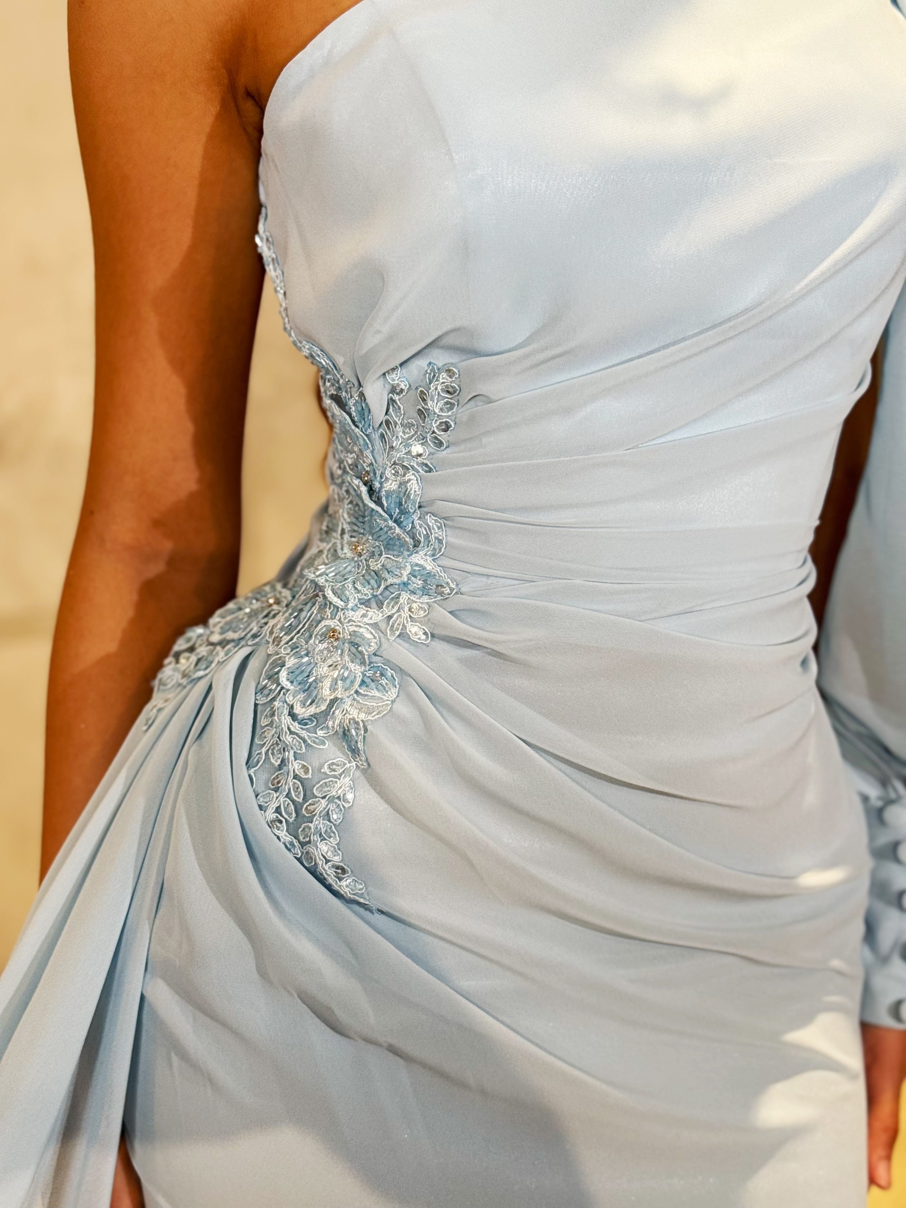 Lèana - One Shoulder Drape Gown
