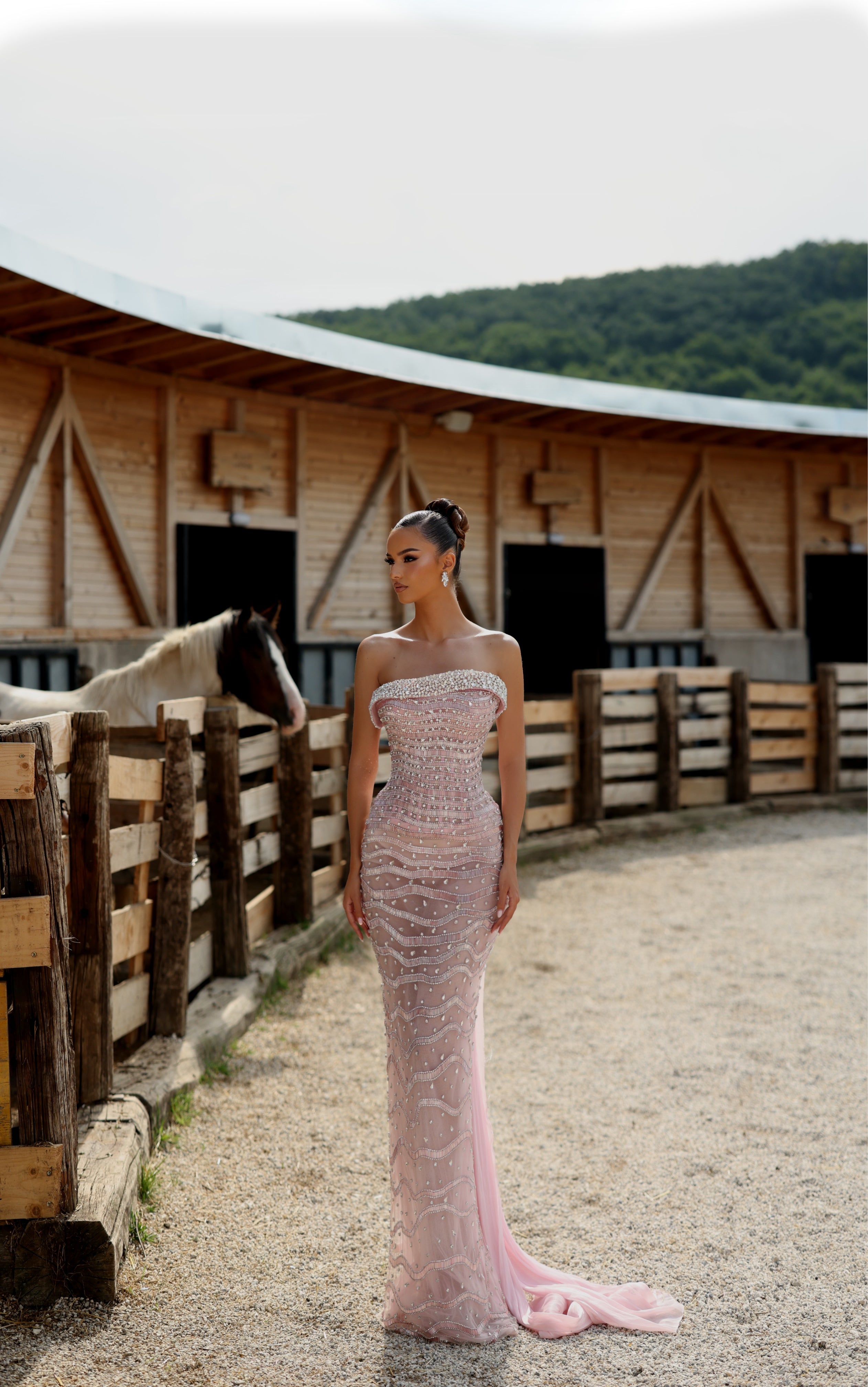 Linnea - Strapless Embellished Gown
