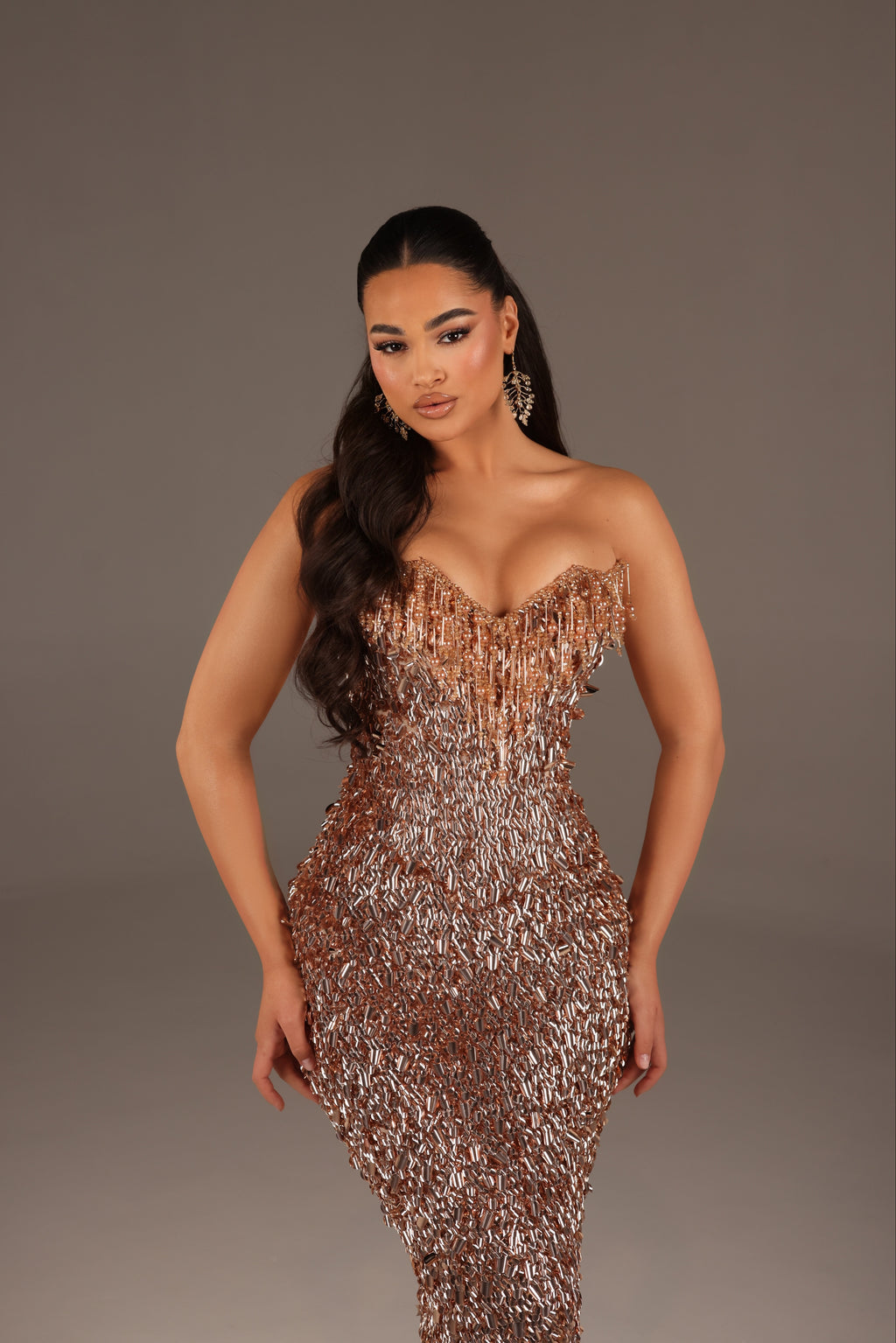 Arlette - Strapless Beaded Mermaid Gown