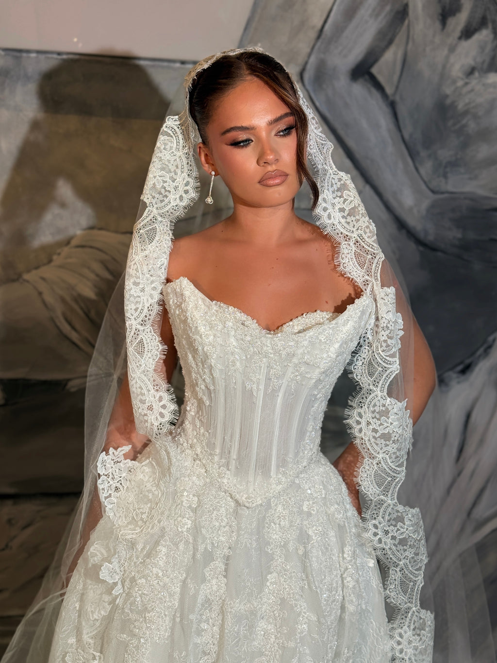 Liorena - Lace A line bridal gown
