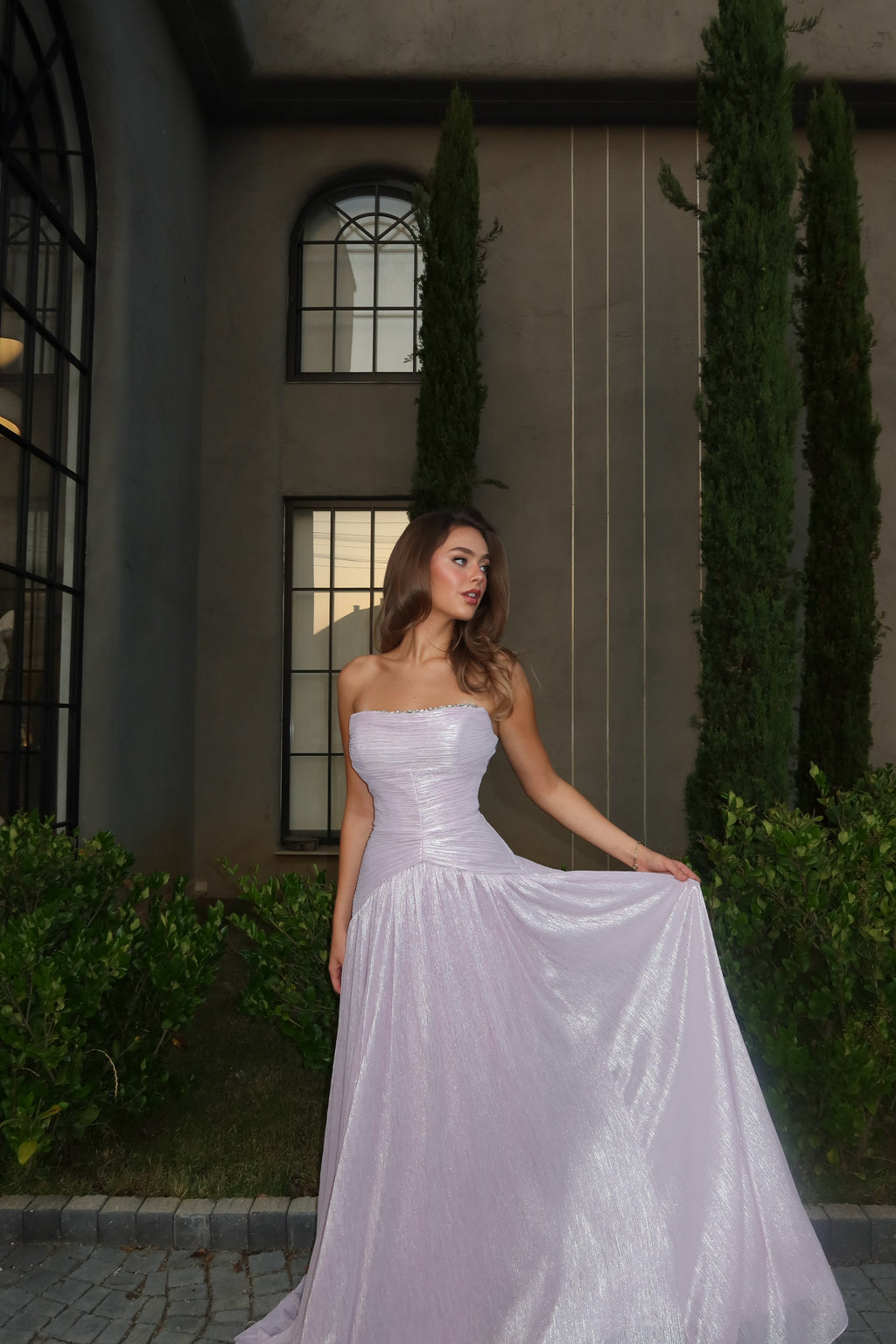 Amaia - Strapless Draped Gown