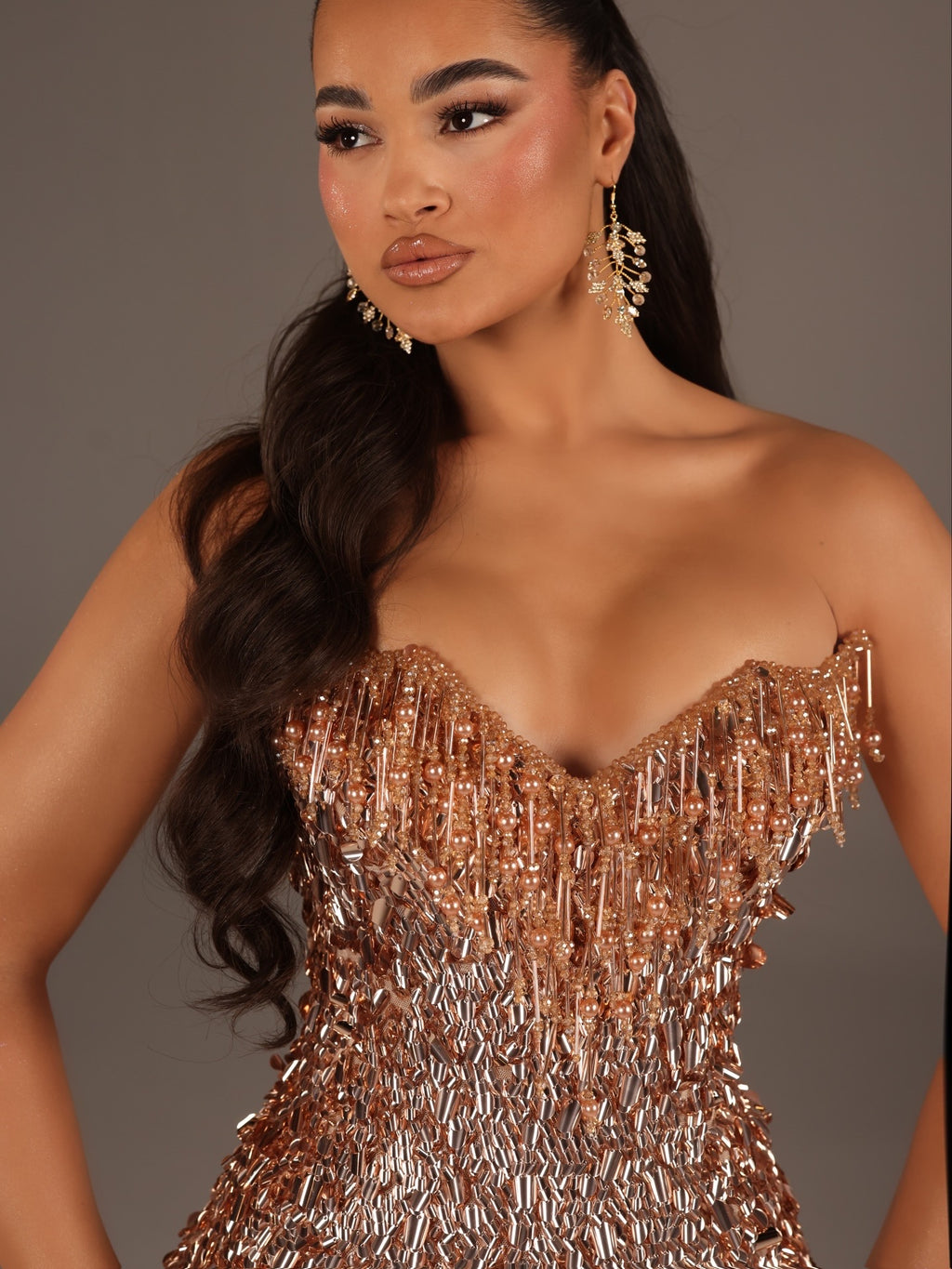 Arlette - Strapless Beaded Mermaid Gown
