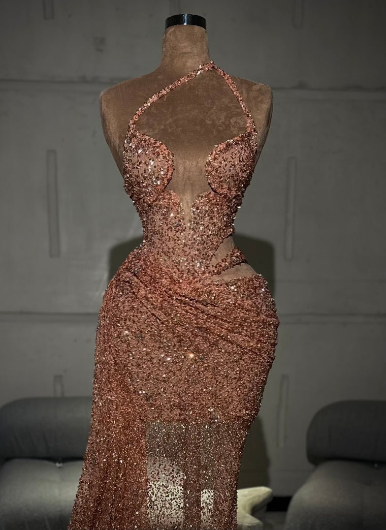 Kalyra - Asymmetric Crystal Gown