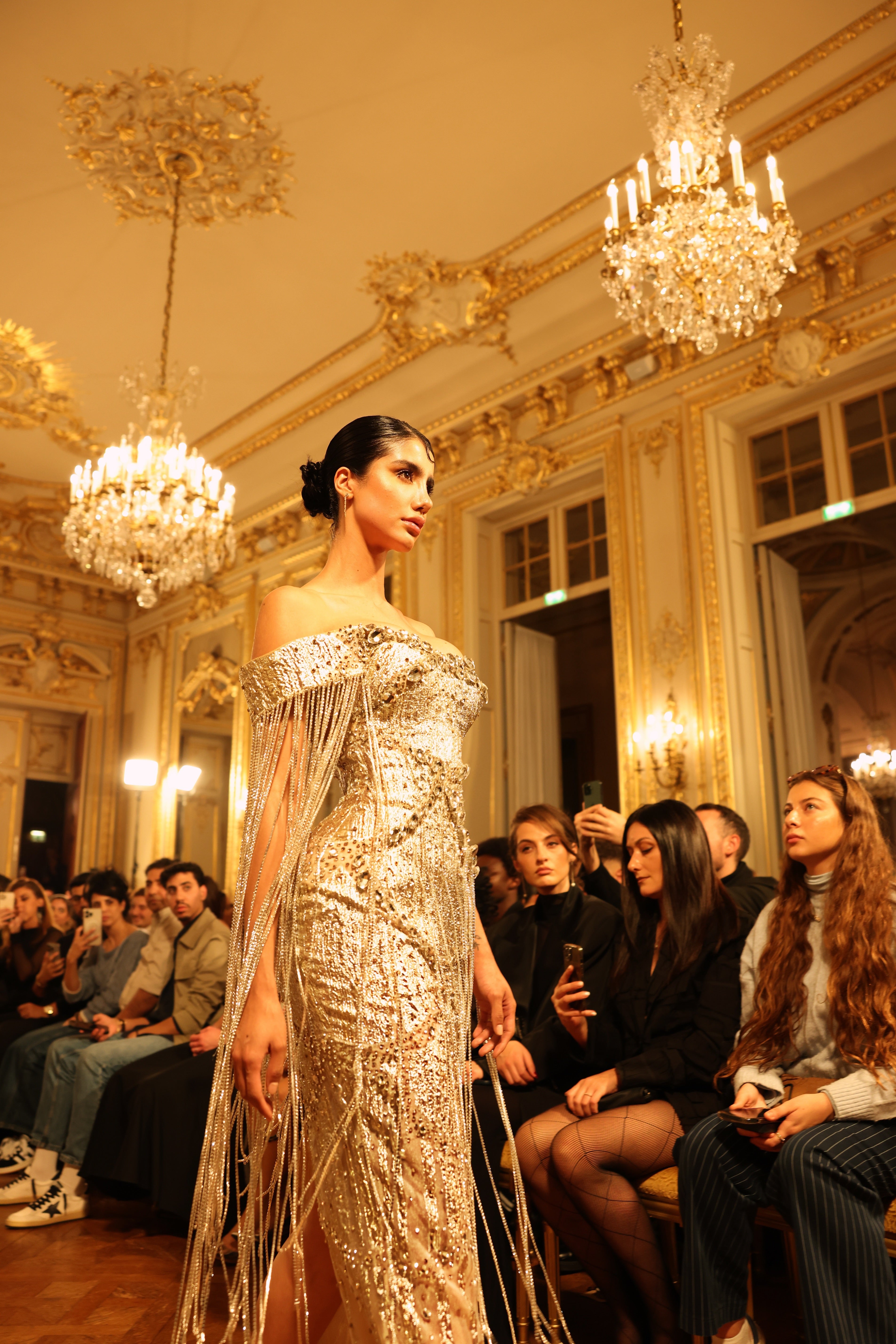 Noelia - Crystal Fringe Gown