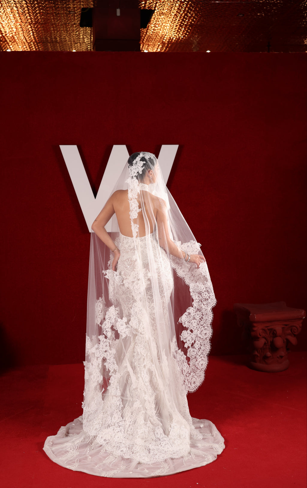 Nara - High Neck Lace Mermaid Gown