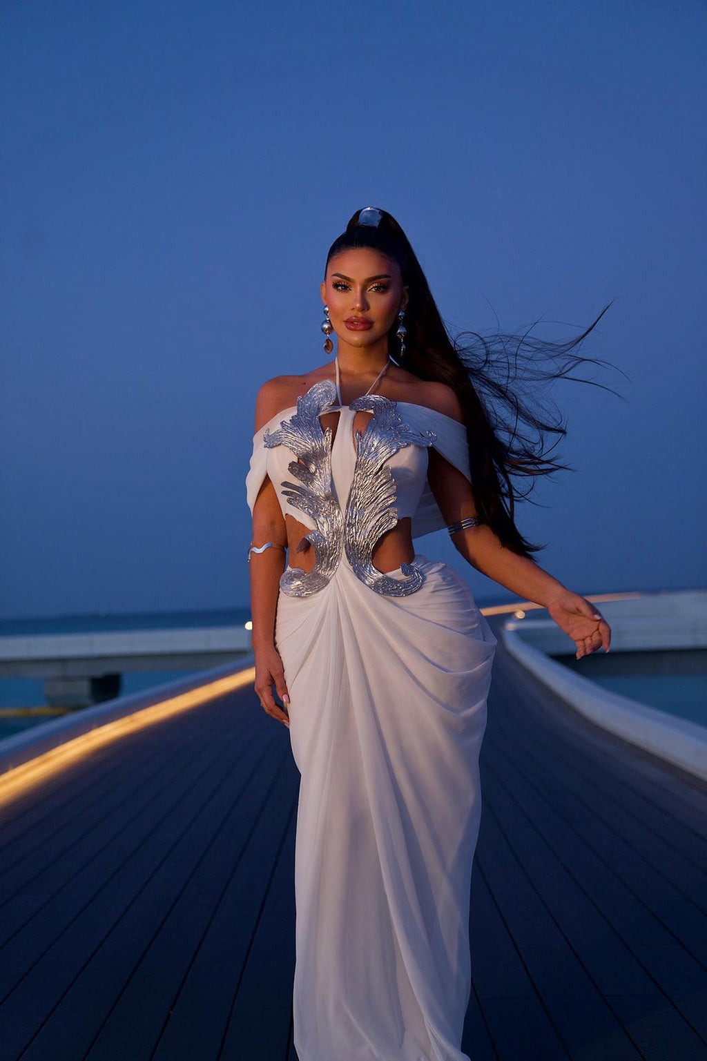 Andrea Gaviria - White Cutout Dress