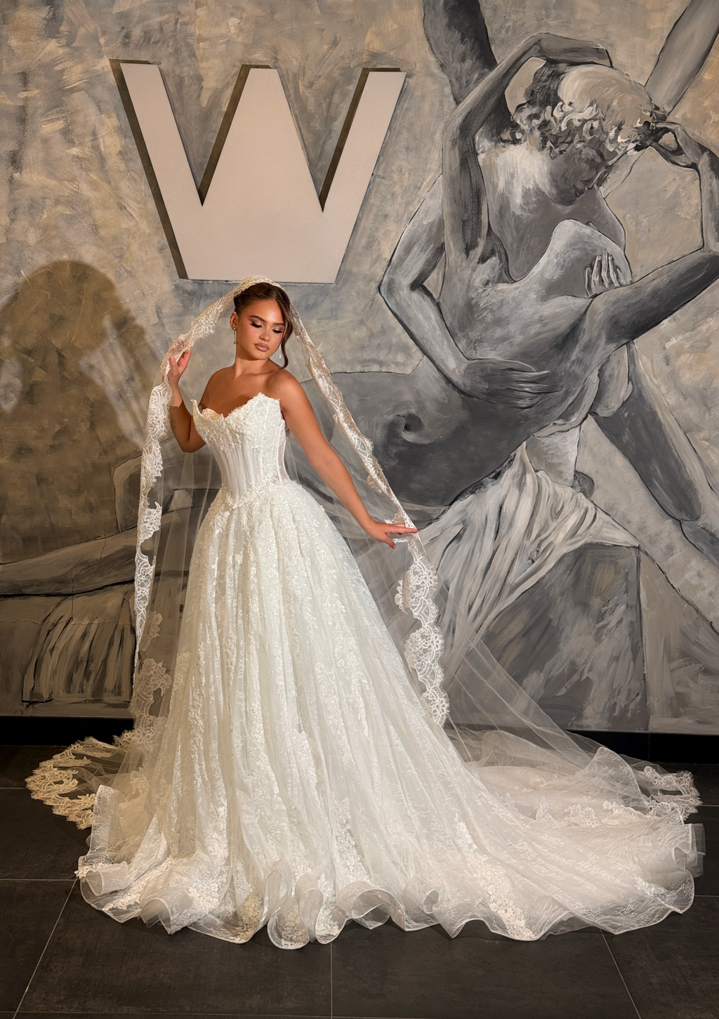 Liorena - Lace A line bridal gown