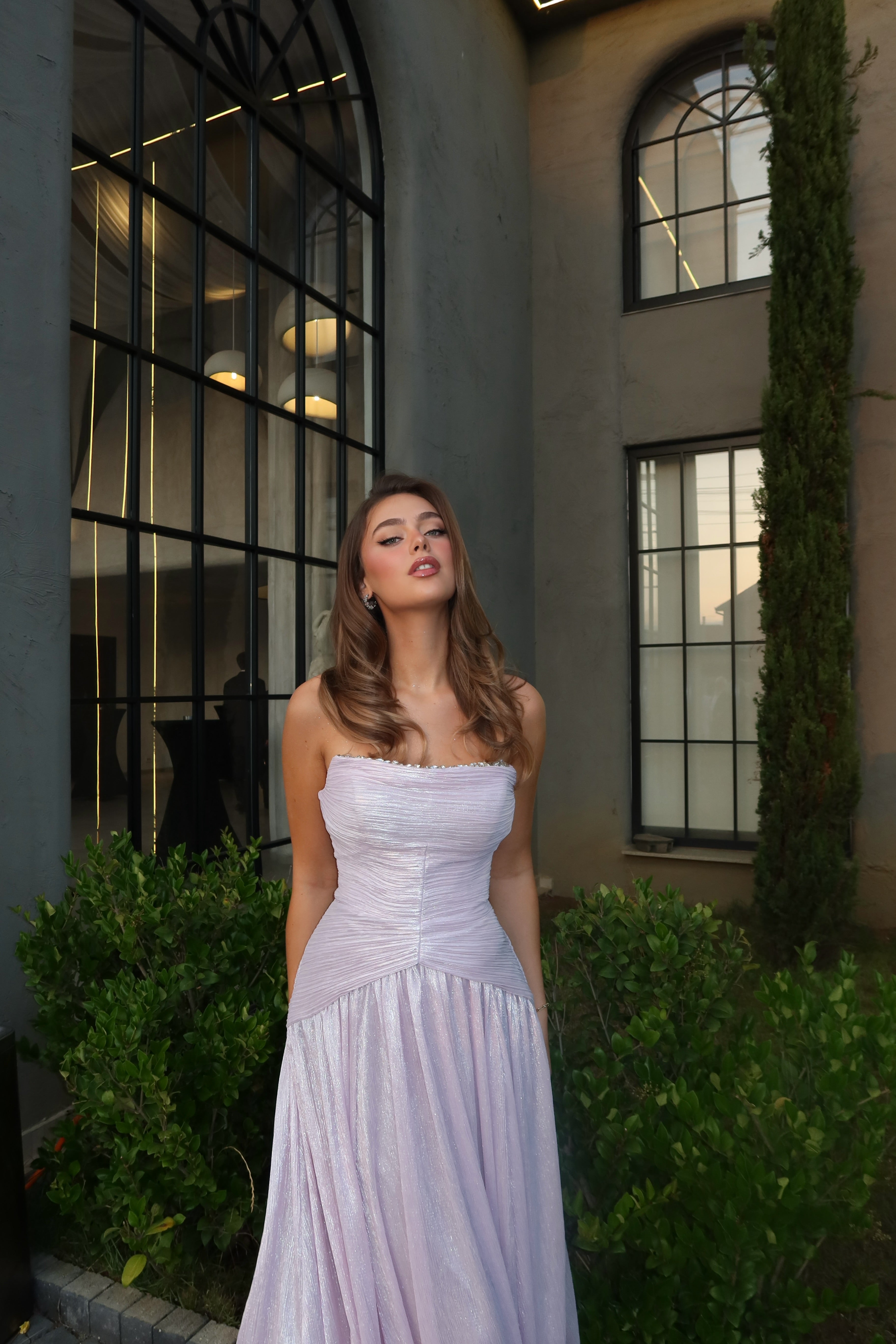 Amaia - Strapless Draped Gown