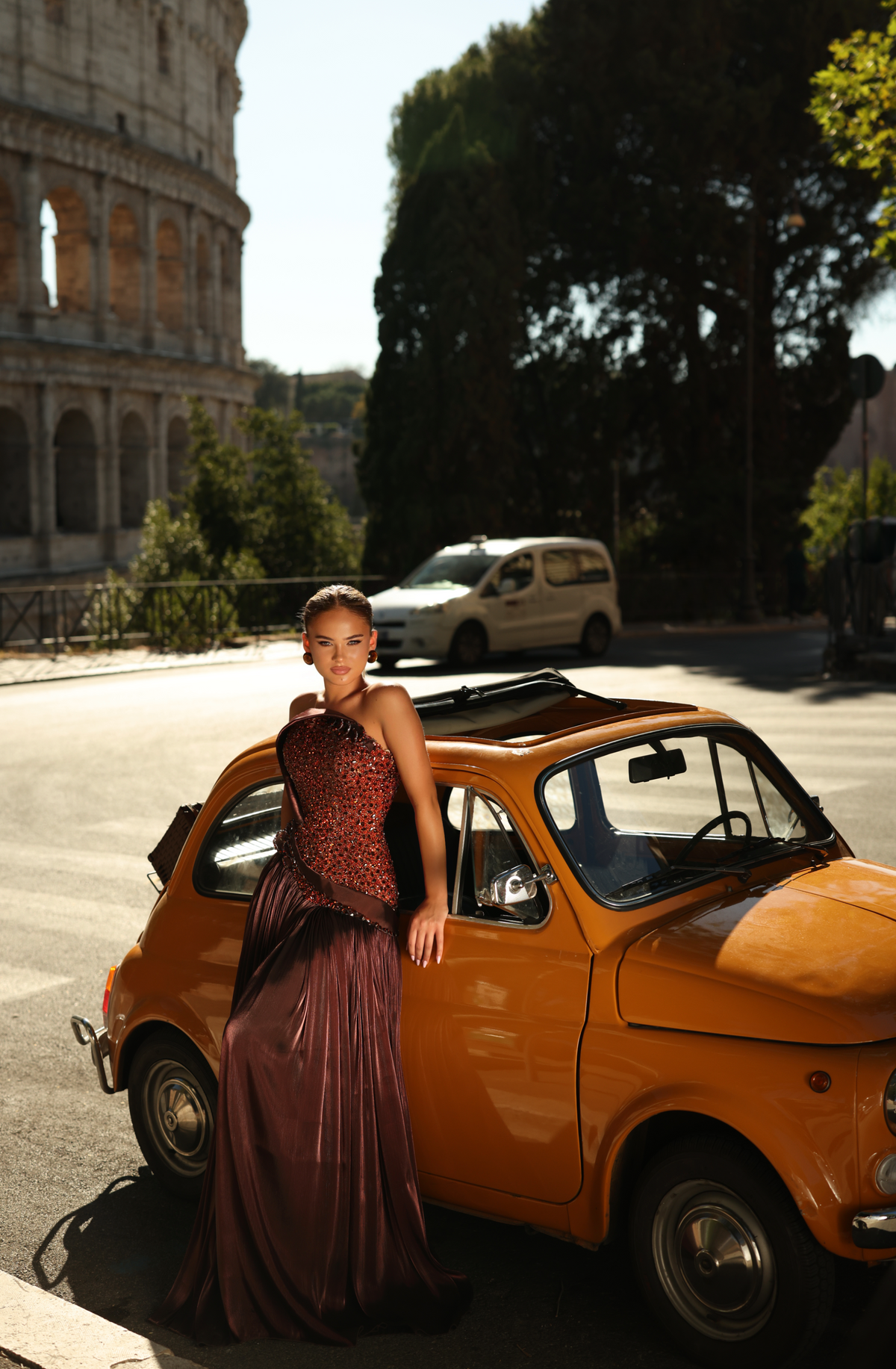 Olisa - Asymmetrical embellished chiffon gown