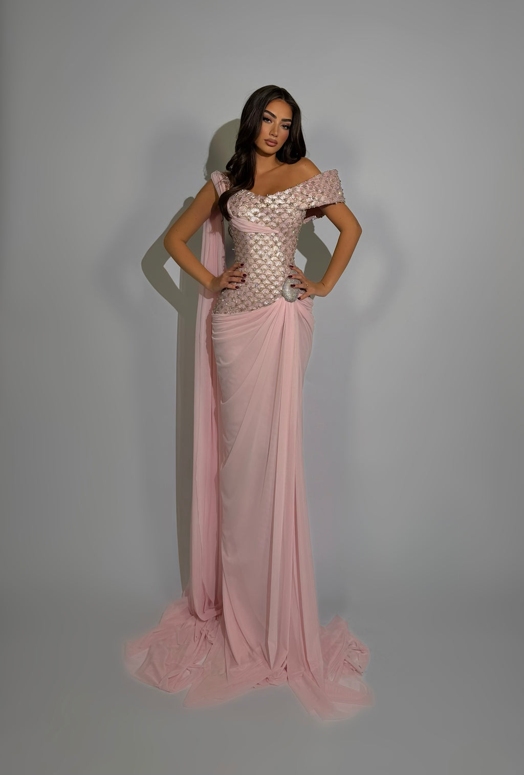 Azra - Draped Corset Gown