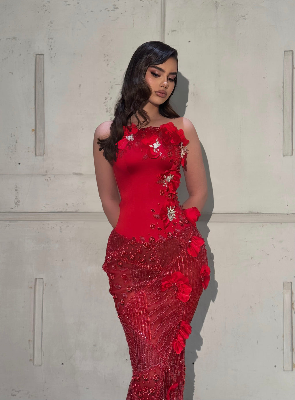 Merèa - Floral Beaded Gown