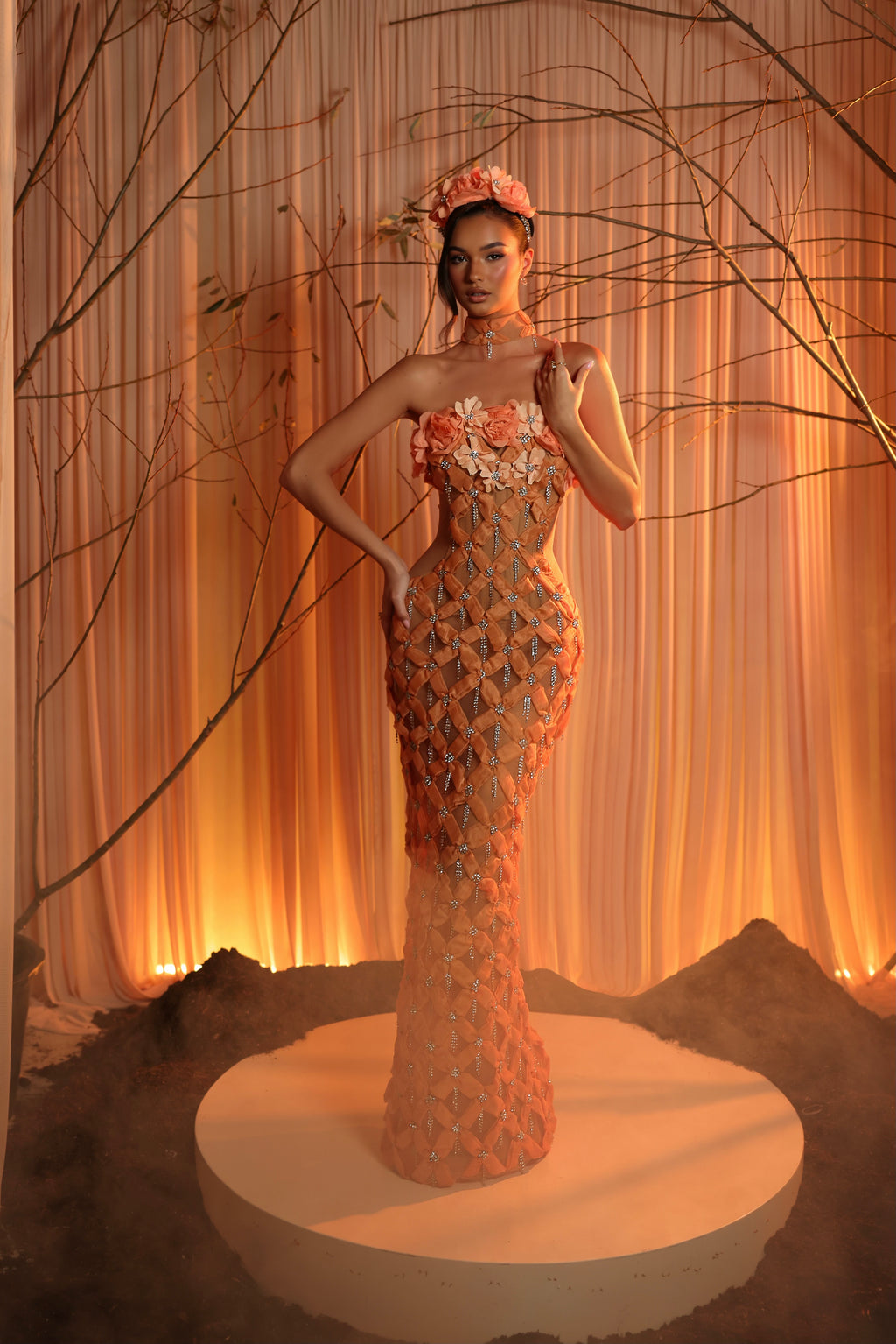 Araya - Floral Mermaid Gown