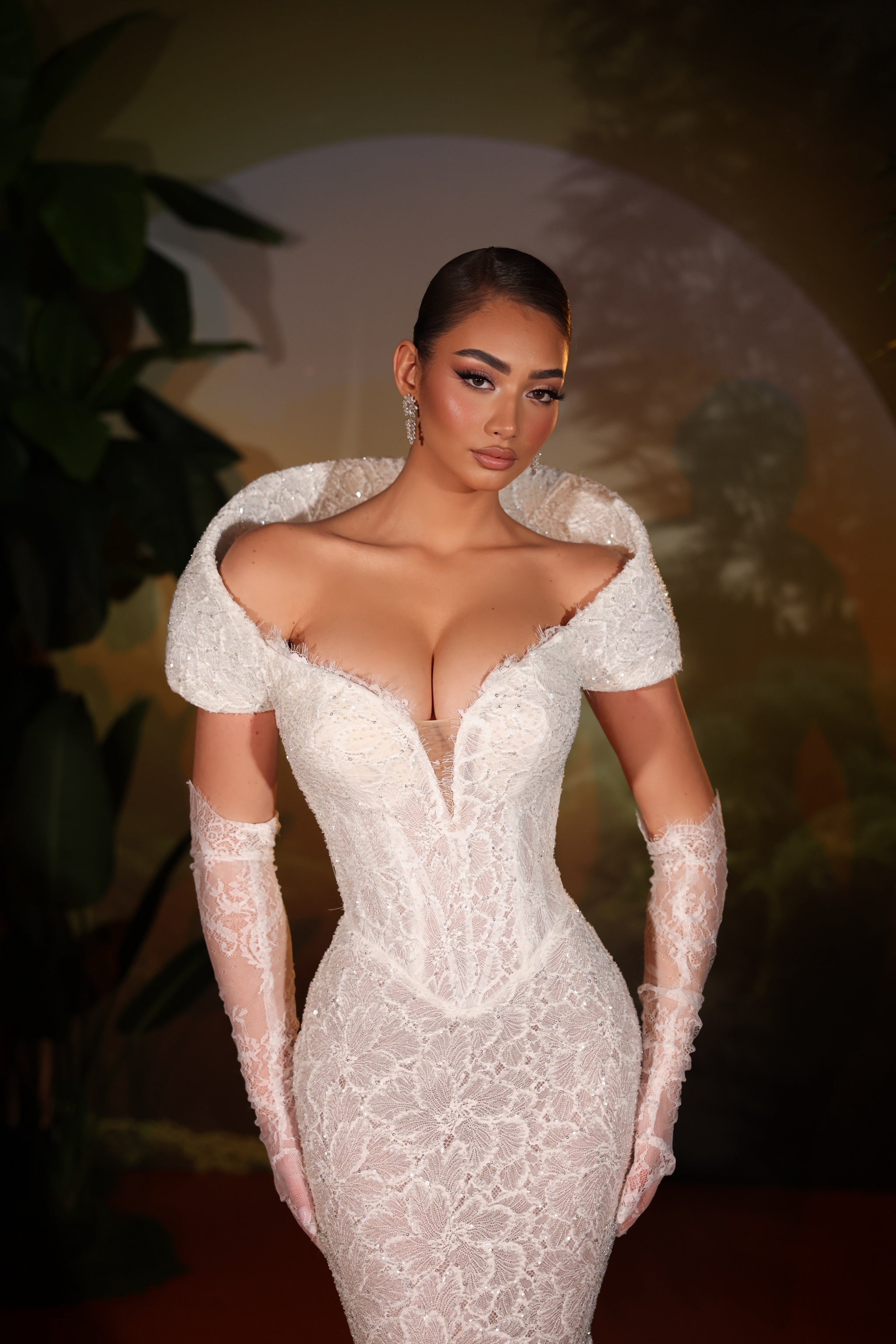 Clarisse - Off Shoulder Lace Mermaid Gown