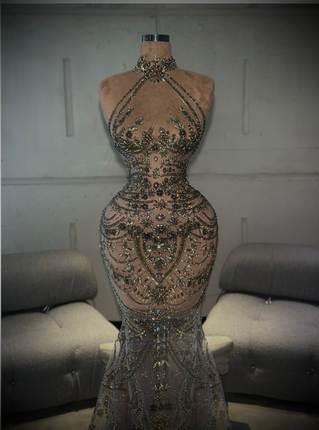 Kiara - Crystal Embellished Gown