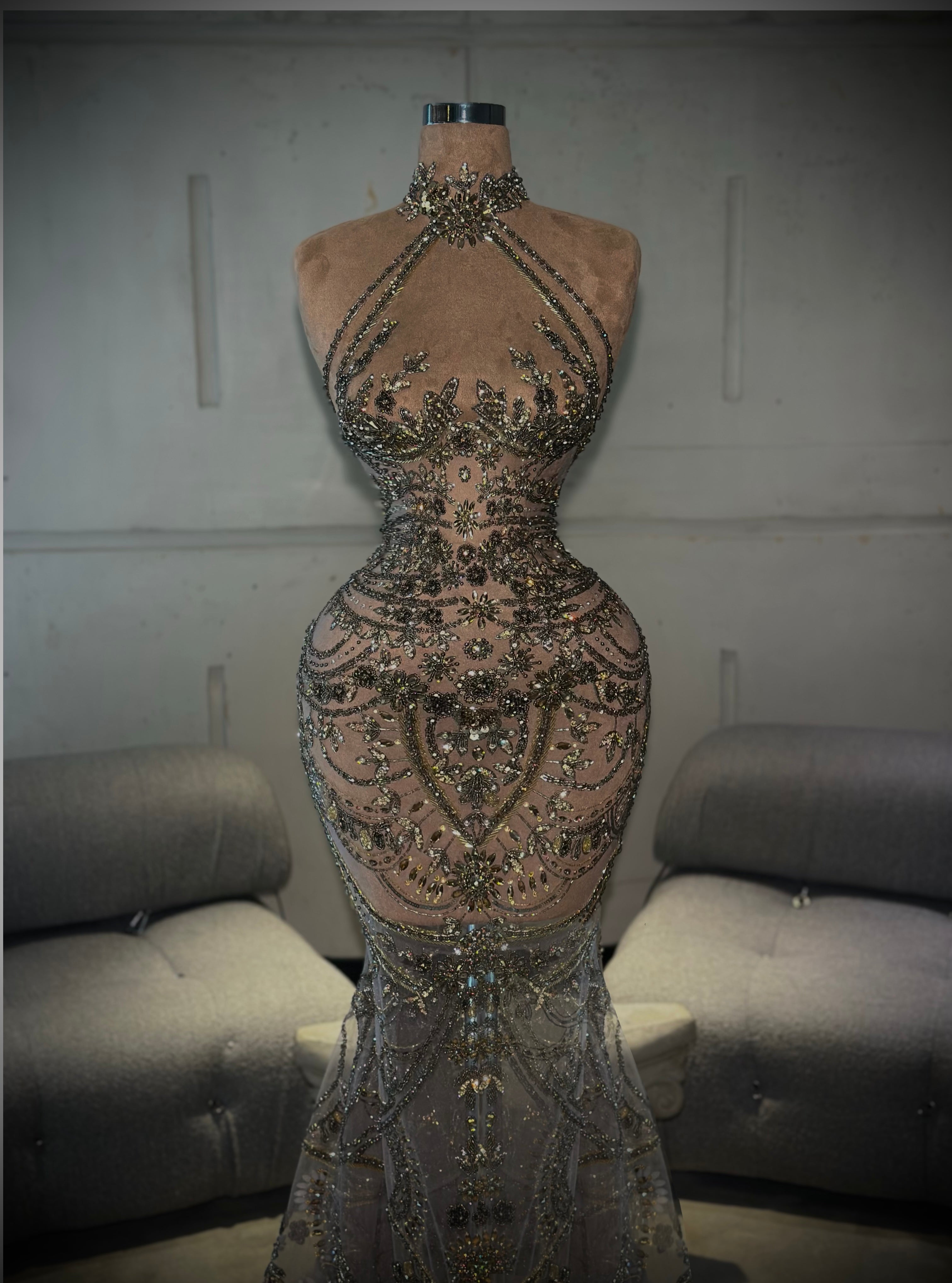 Kiara - Crystal Embellished Gown