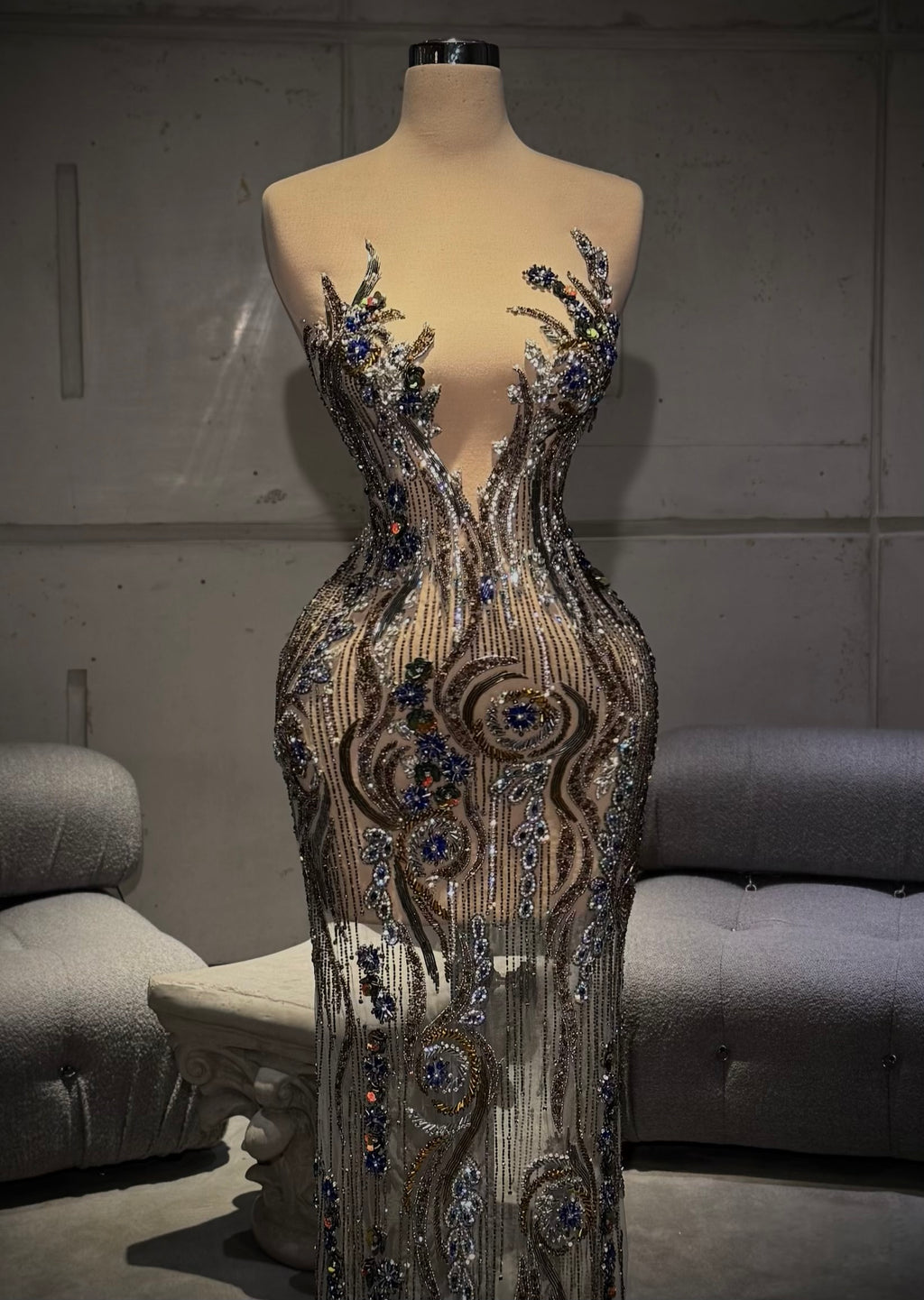 Josèla - Strapless Embellished Gown