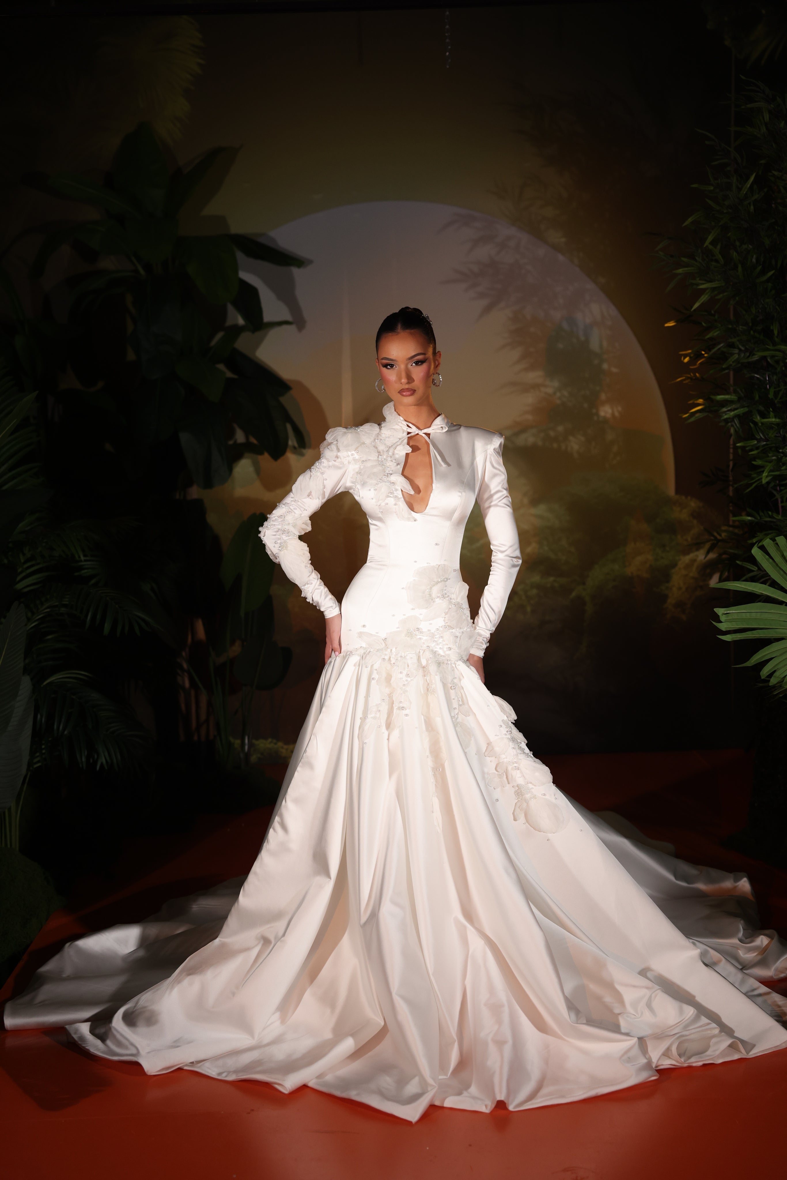 Marilise - Pearl Petal Embellished Gown